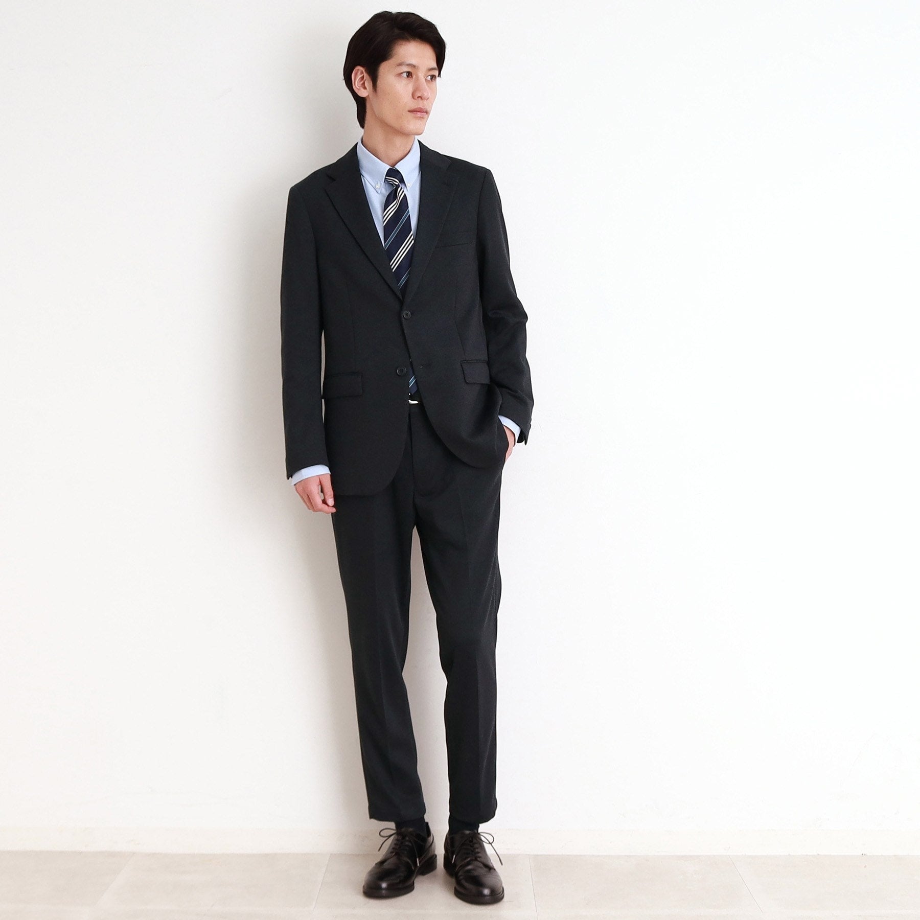 ザ ショップ ティーケー(メンズ) THE SHOP TK(Men) TRポンチカルゼスラックス セットアップ可/ストレッチ (ネイビー(094)) ネイビー(094)