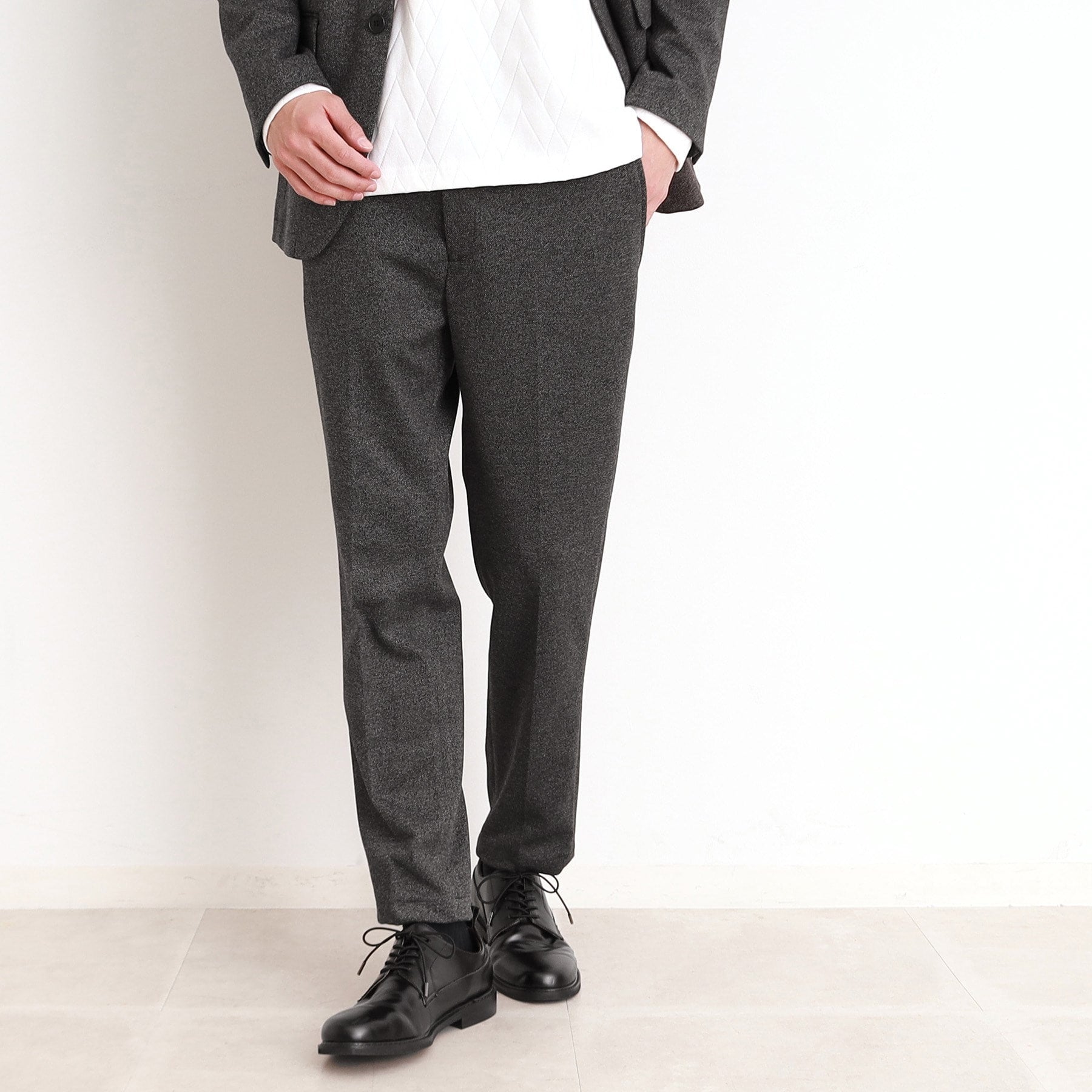 ザ ショップ ティーケー(メンズ) THE SHOP TK(Men) TRポンチカルゼスラックス セットアップ可/ストレッチ (ネイビー(094)) ネイビー(094)