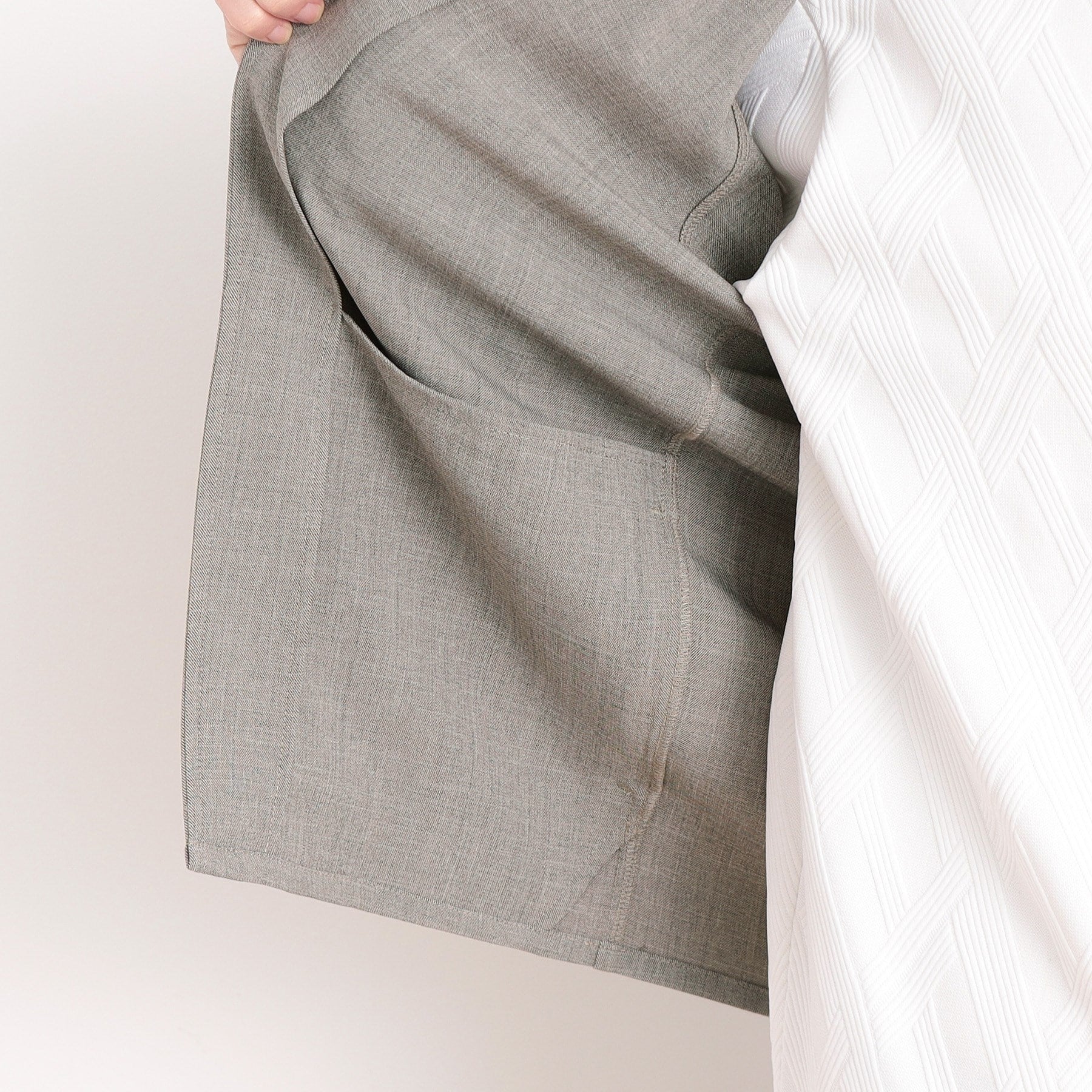 ザ ショップ ティーケー(メンズ) THE SHOP TK(Men) リサイクルシャークスキンノーカラーカーディガン セットアップ可 (ブルー(093)) ブルー(093)