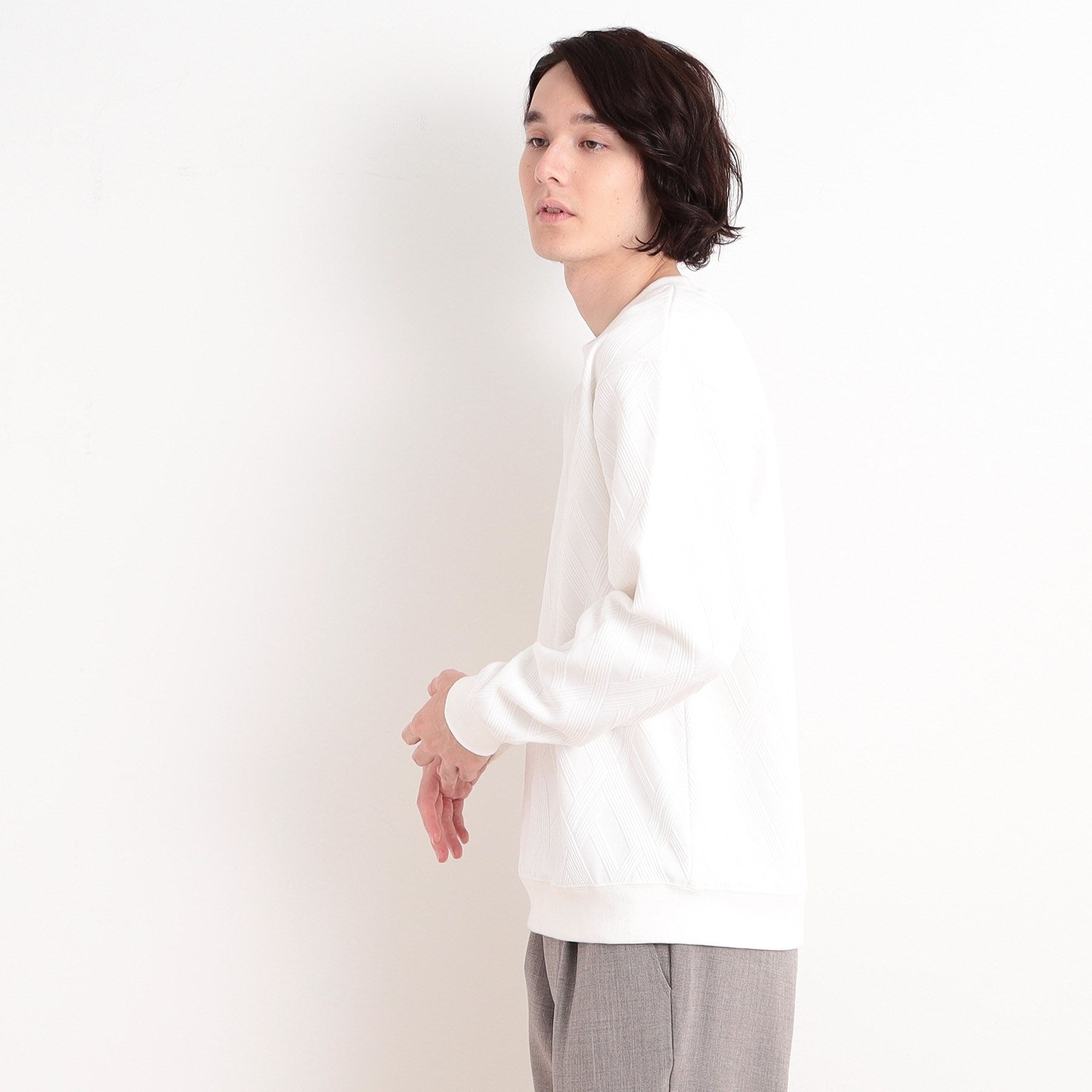 ザ ショップ ティーケー(メンズ) THE SHOP TK(Men) リンクススウェットプルオーバー (グリーン(022)) グリーン(022)