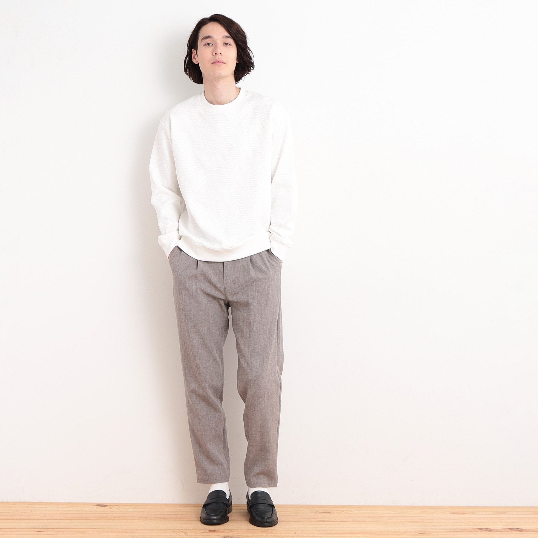 ザ ショップ ティーケー(メンズ) THE SHOP TK(Men) リンクススウェットプルオーバー (グリーン(022)) グリーン(022)