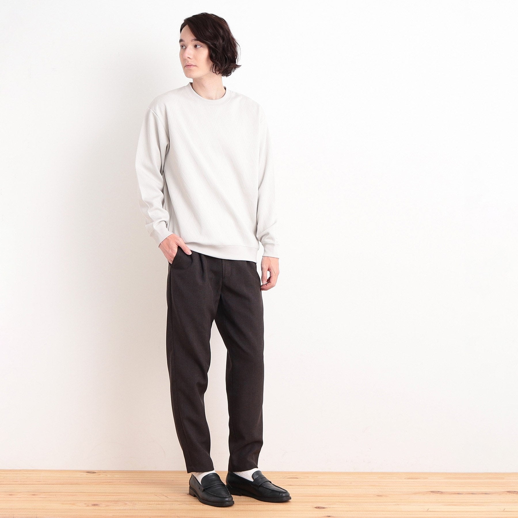 ザ ショップ ティーケー(メンズ) THE SHOP TK(Men) リンクススウェットプルオーバー (グリーン(022)) グリーン(022)