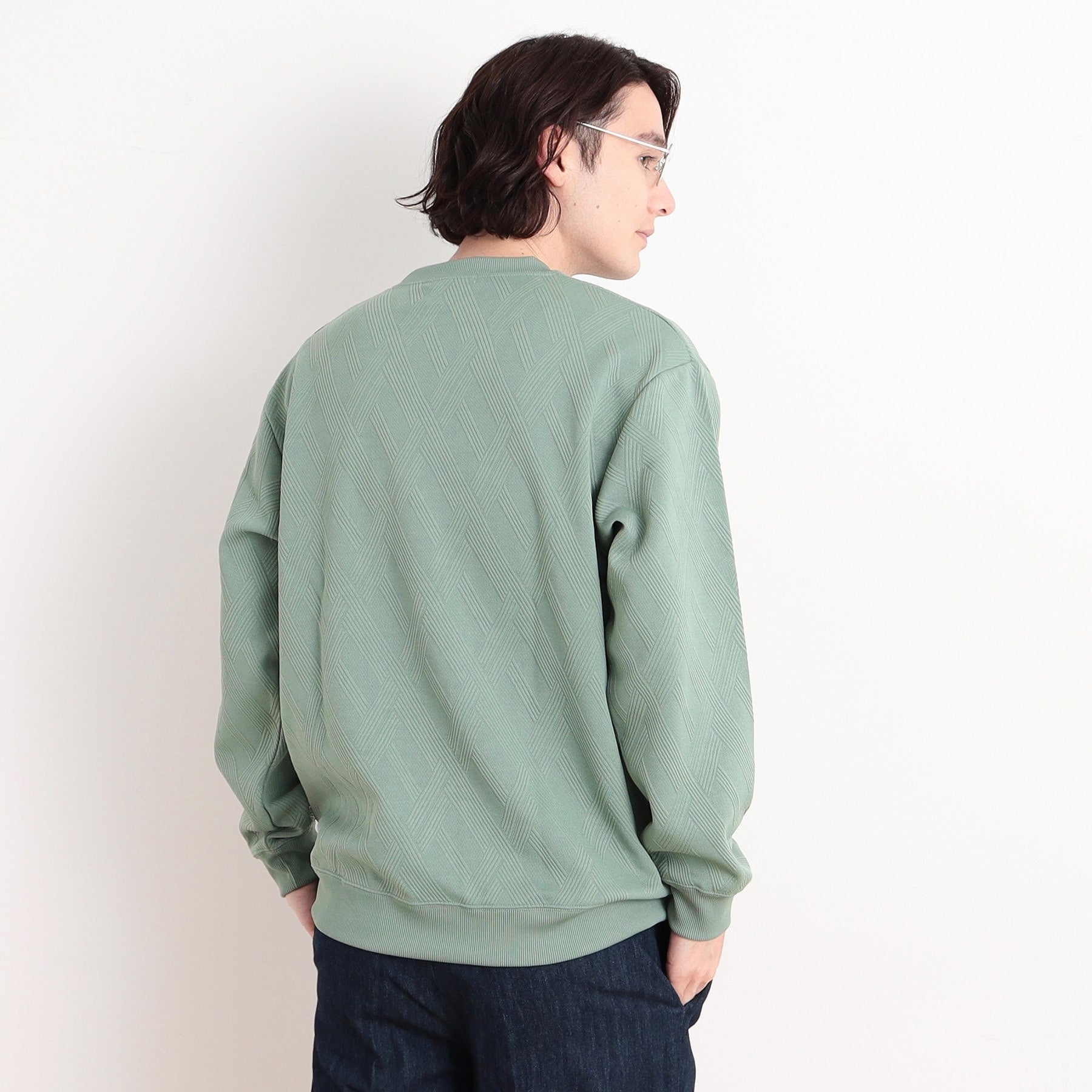 ザ ショップ ティーケー(メンズ) THE SHOP TK(Men) リンクススウェットプルオーバー (グリーン(022)) グリーン(022)