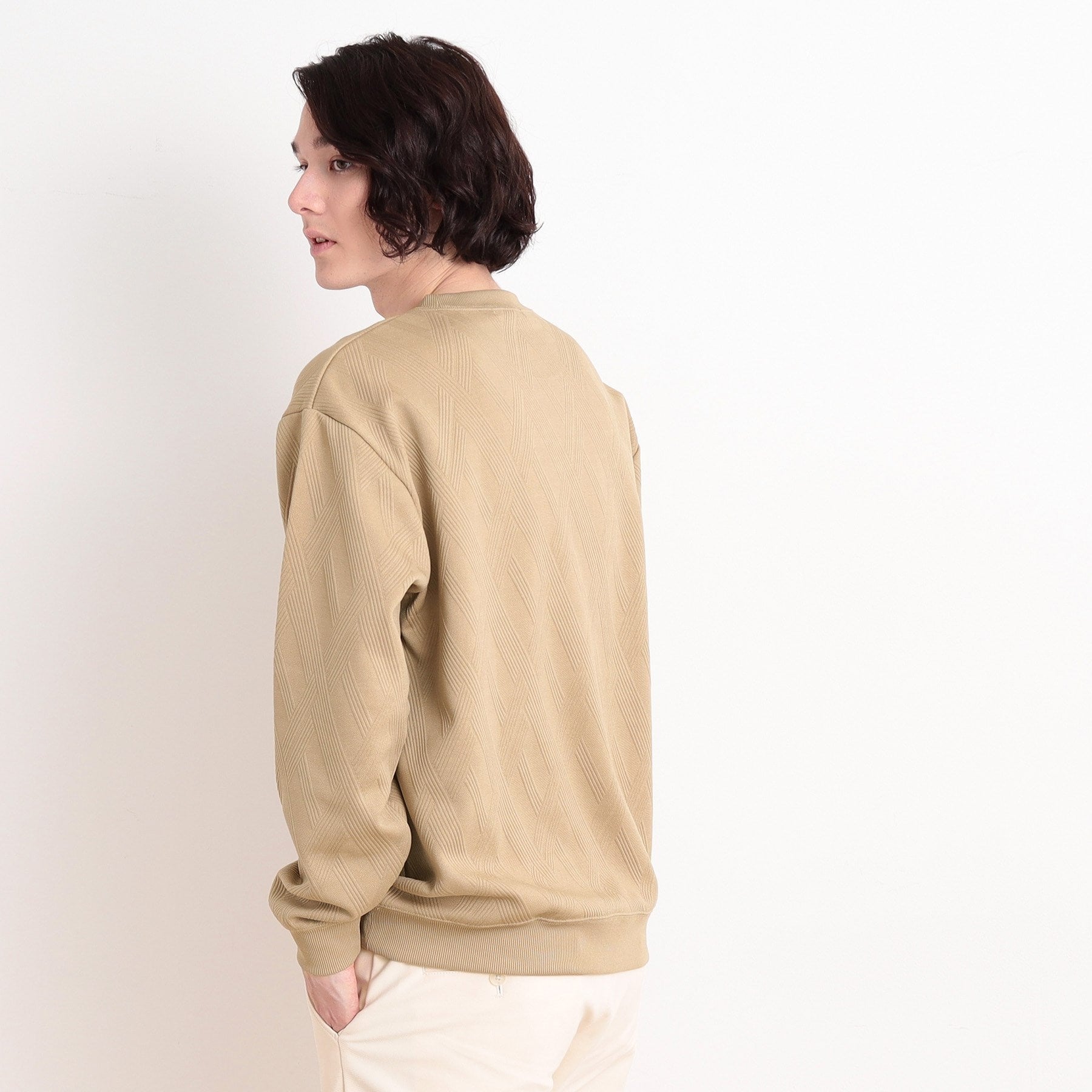 ザ ショップ ティーケー(メンズ) THE SHOP TK(Men) リンクススウェットプルオーバー (グリーン(022)) グリーン(022)