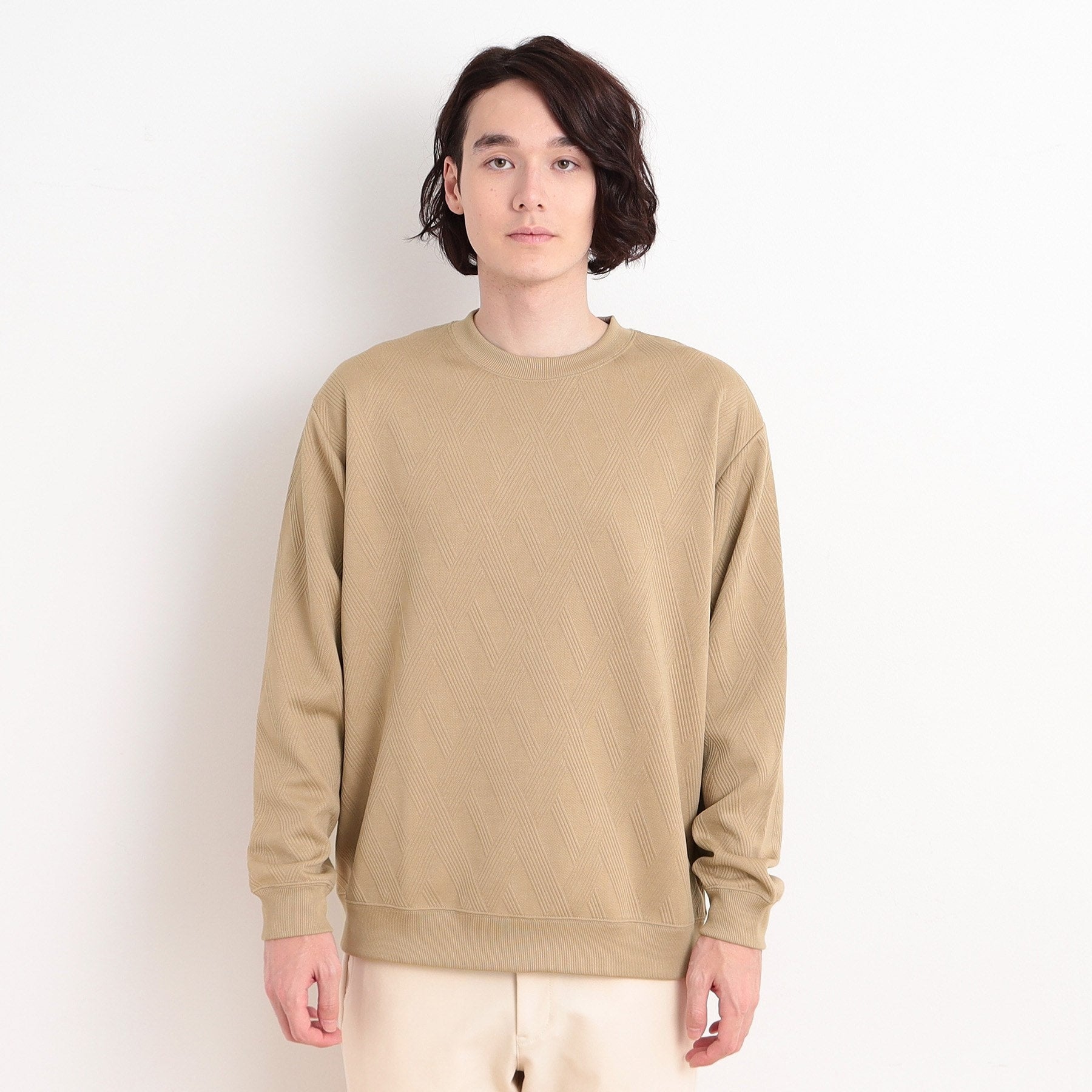 ザ ショップ ティーケー(メンズ) THE SHOP TK(Men) リンクススウェットプルオーバー (グリーン(022)) グリーン(022)