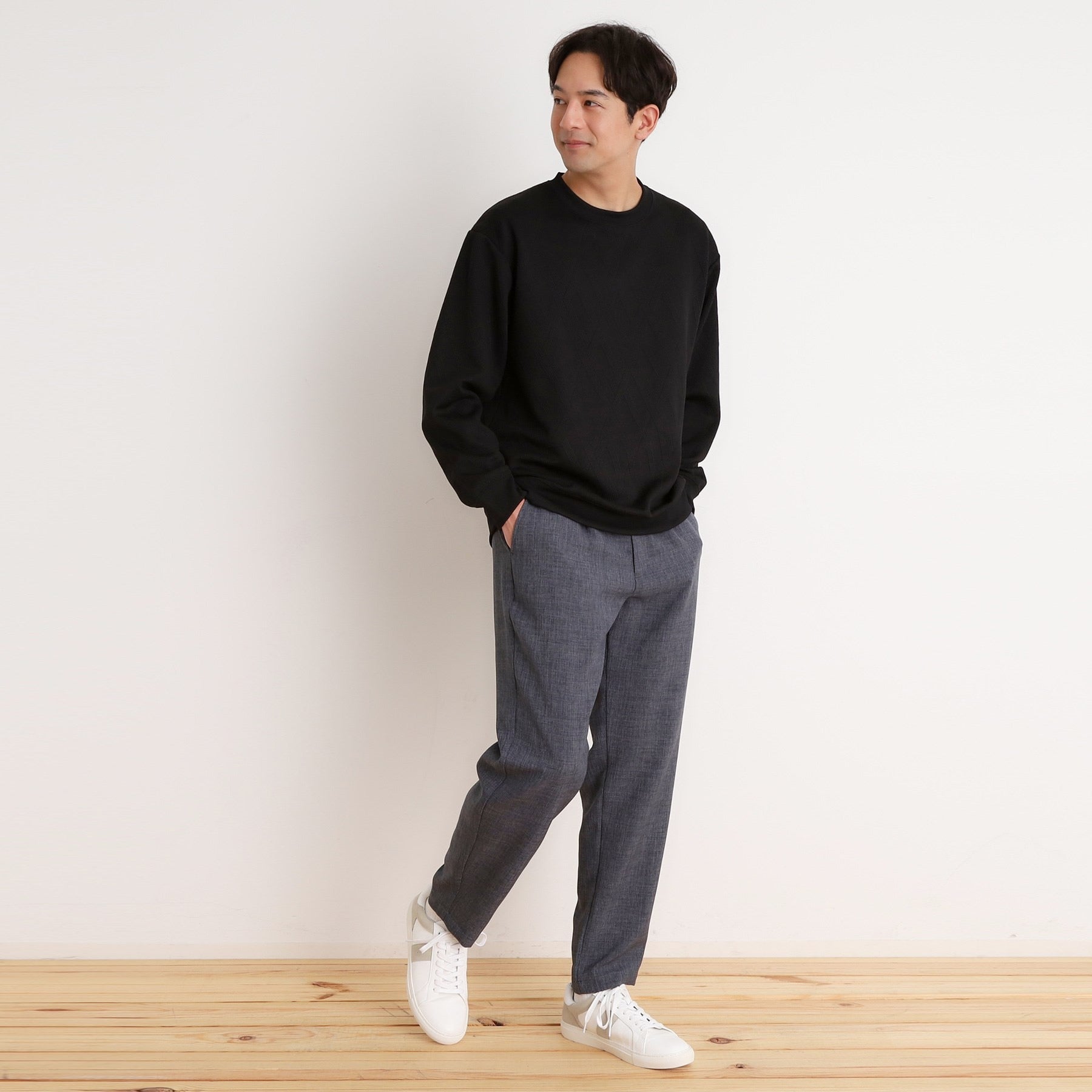 ザ ショップ ティーケー(メンズ) THE SHOP TK(Men) リンクススウェットプルオーバー (グリーン(022)) グリーン(022)