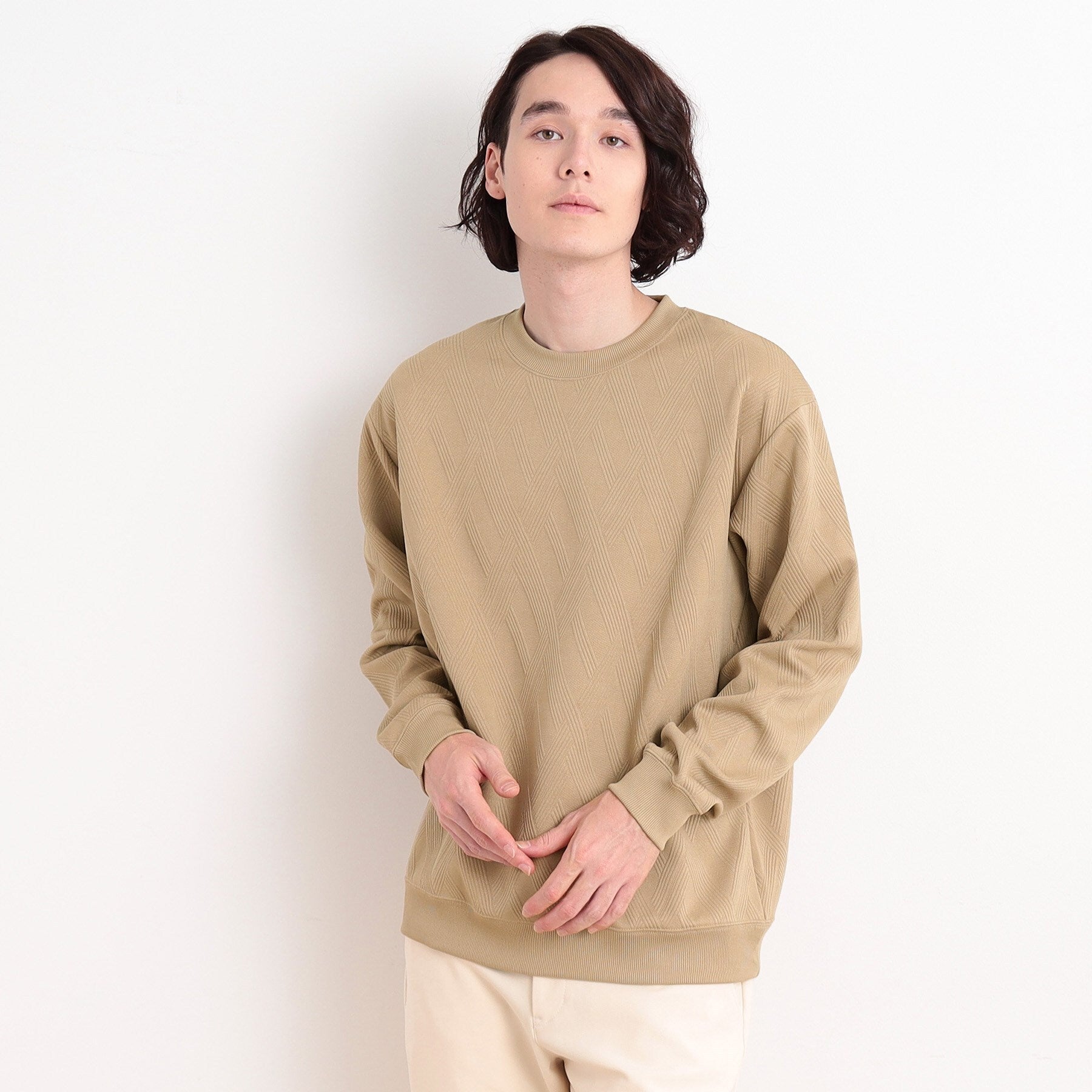 ザ ショップ ティーケー(メンズ) THE SHOP TK(Men) リンクススウェットプルオーバー (グリーン(022)) グリーン(022)