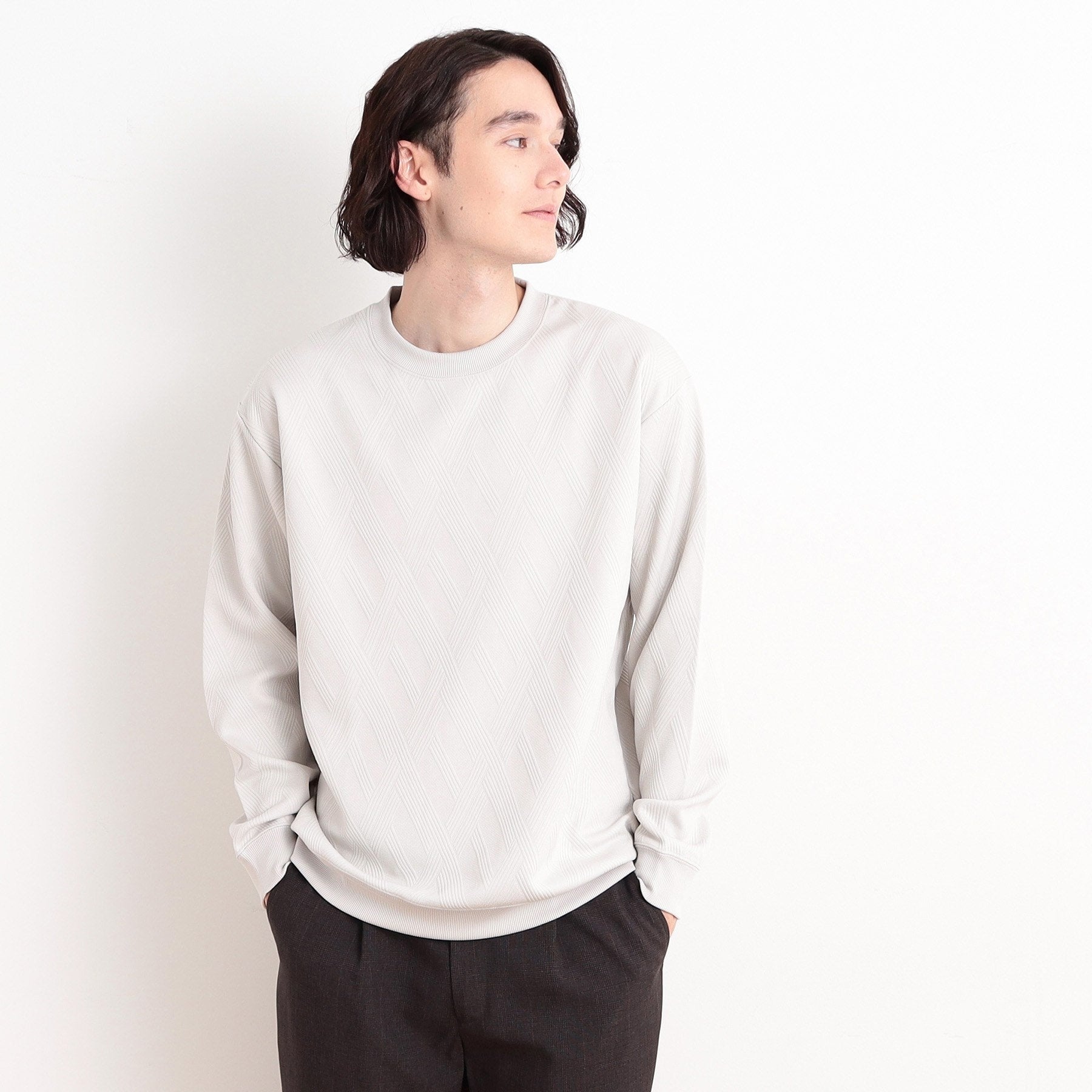 ザ ショップ ティーケー(メンズ) THE SHOP TK(Men) リンクススウェットプルオーバー (ライトグレー(011)) ライトグレー(011)