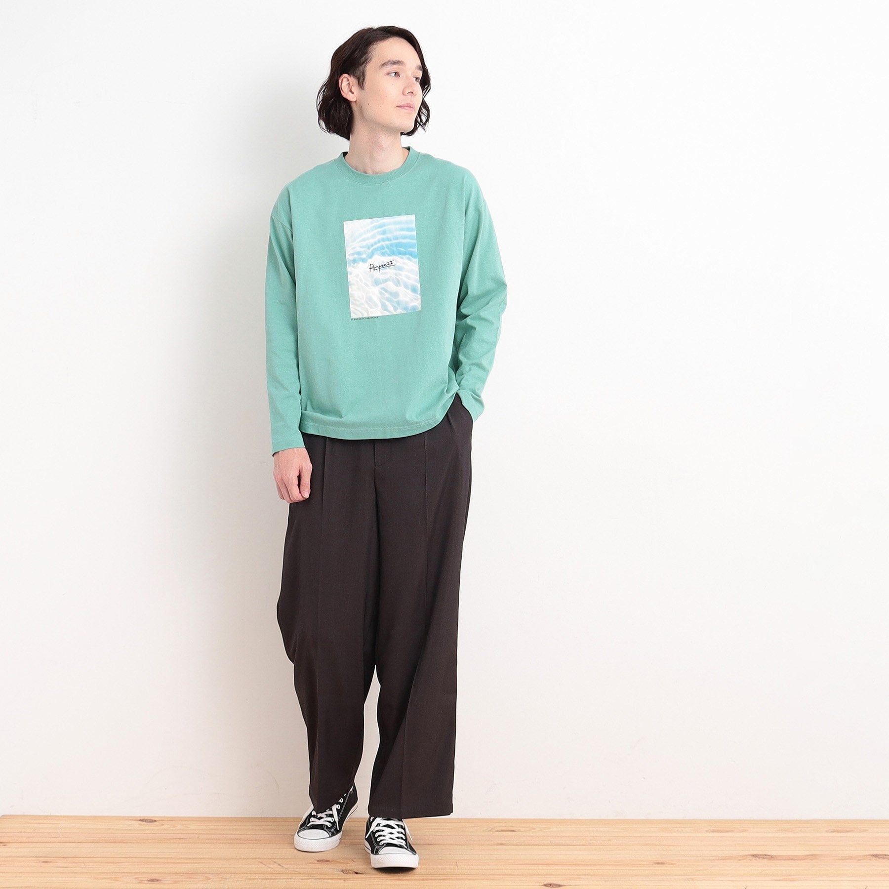 ザ ショップ ティーケー(メンズ) THE SHOP TK(Men) オーガニックコットンフォトプリントTシャツ (イエロー(431)) イエロー(431)