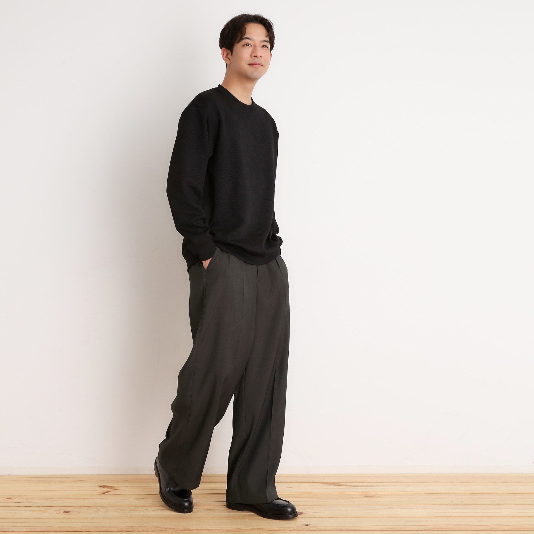 THE SHOP TK Twill Wide Slacks