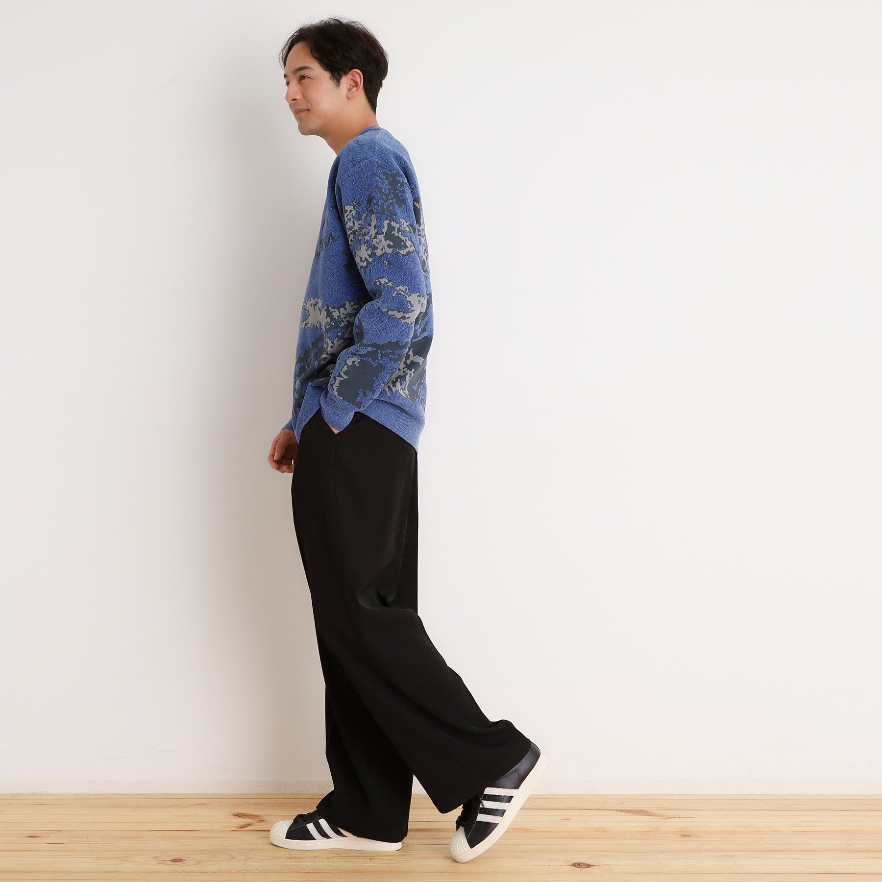 THE SHOP TK Twill Wide Slacks