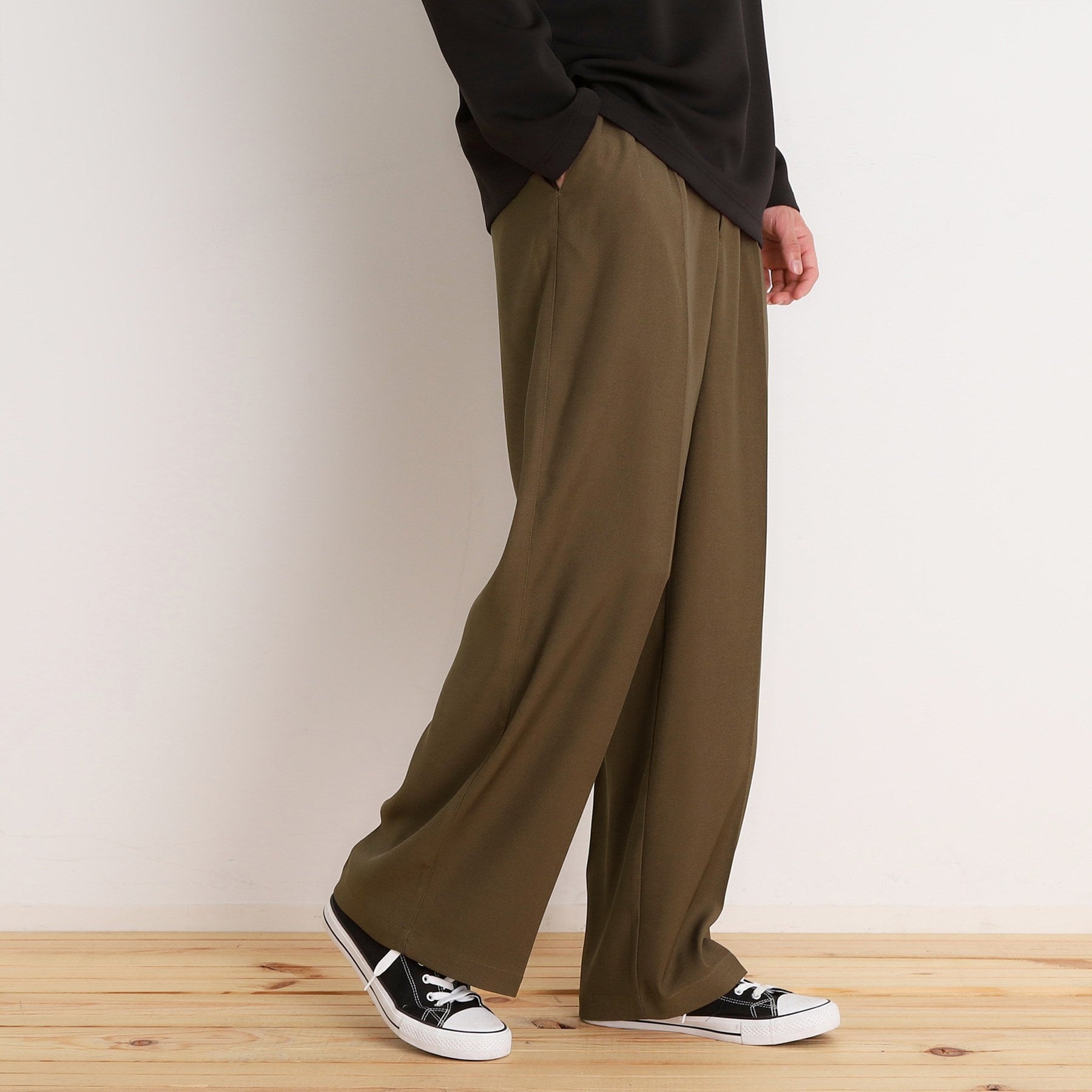 THE SHOP TK Twill Wide Slacks