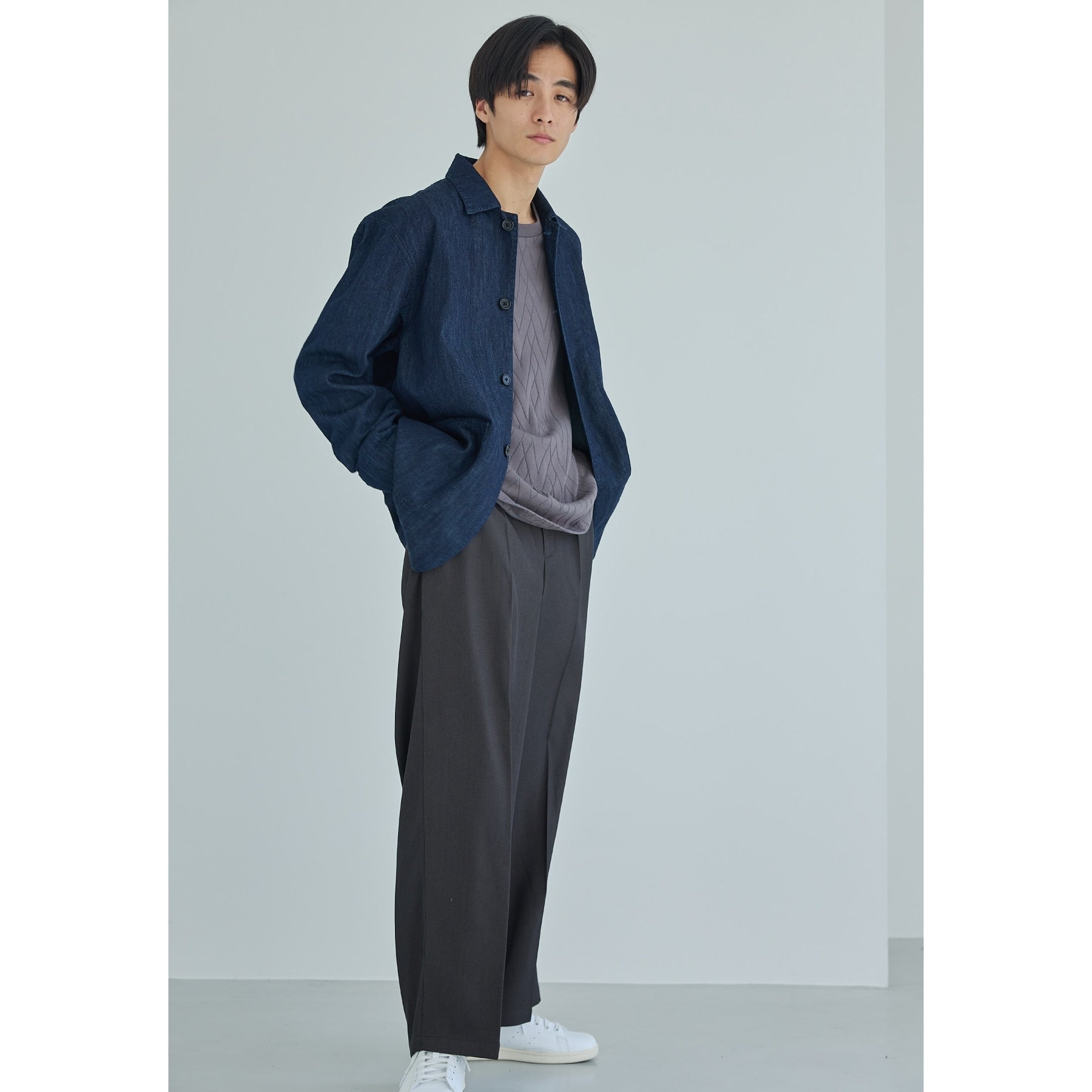 THE SHOP TK Twill Wide Slacks
