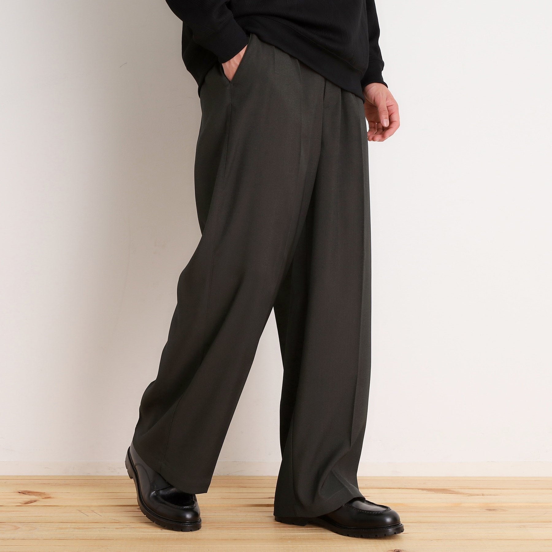 THE SHOP TK Twill Wide Slacks