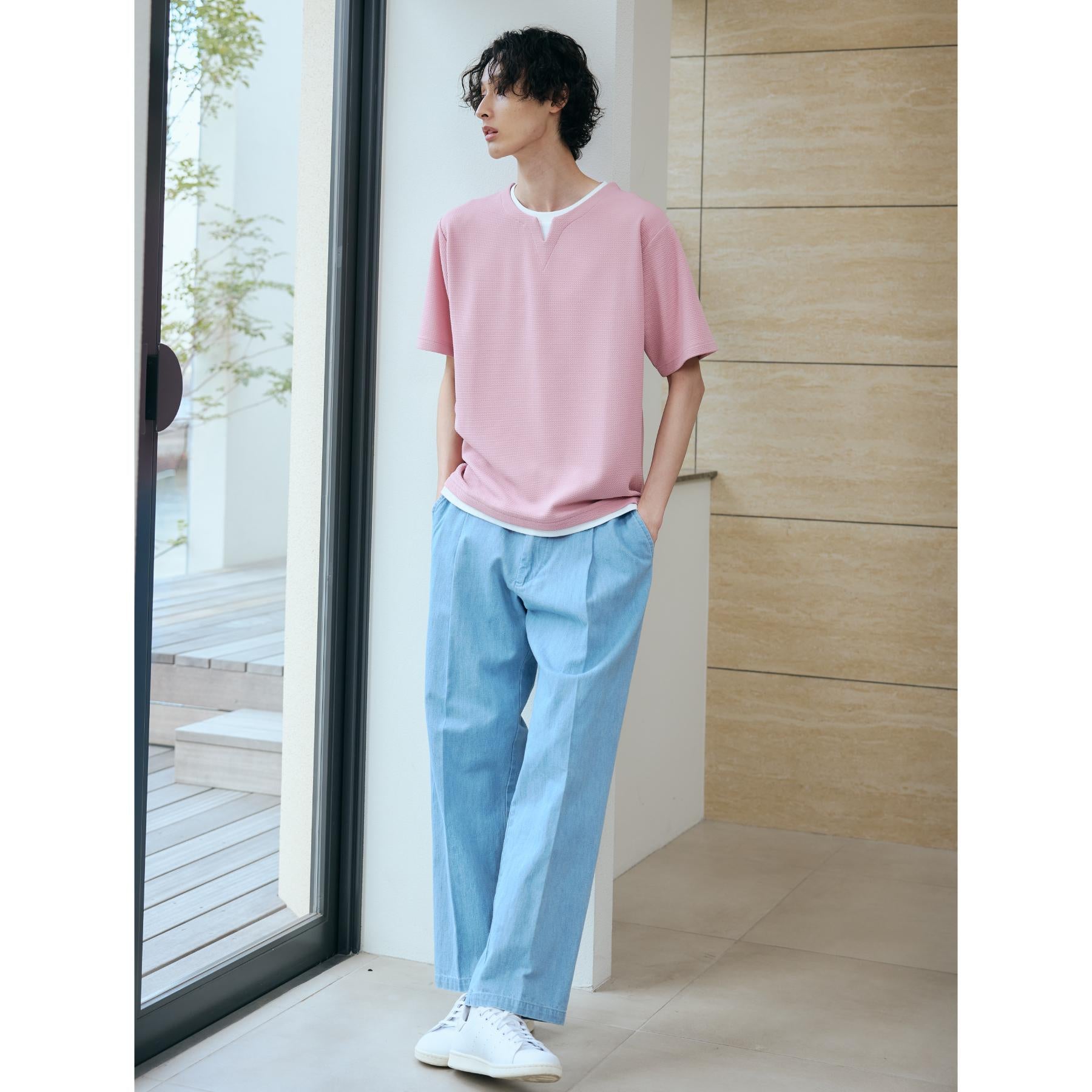 ザ ショップ ティーケー THE SHOP TK 迷你褶皺圓領套頭衫 SS