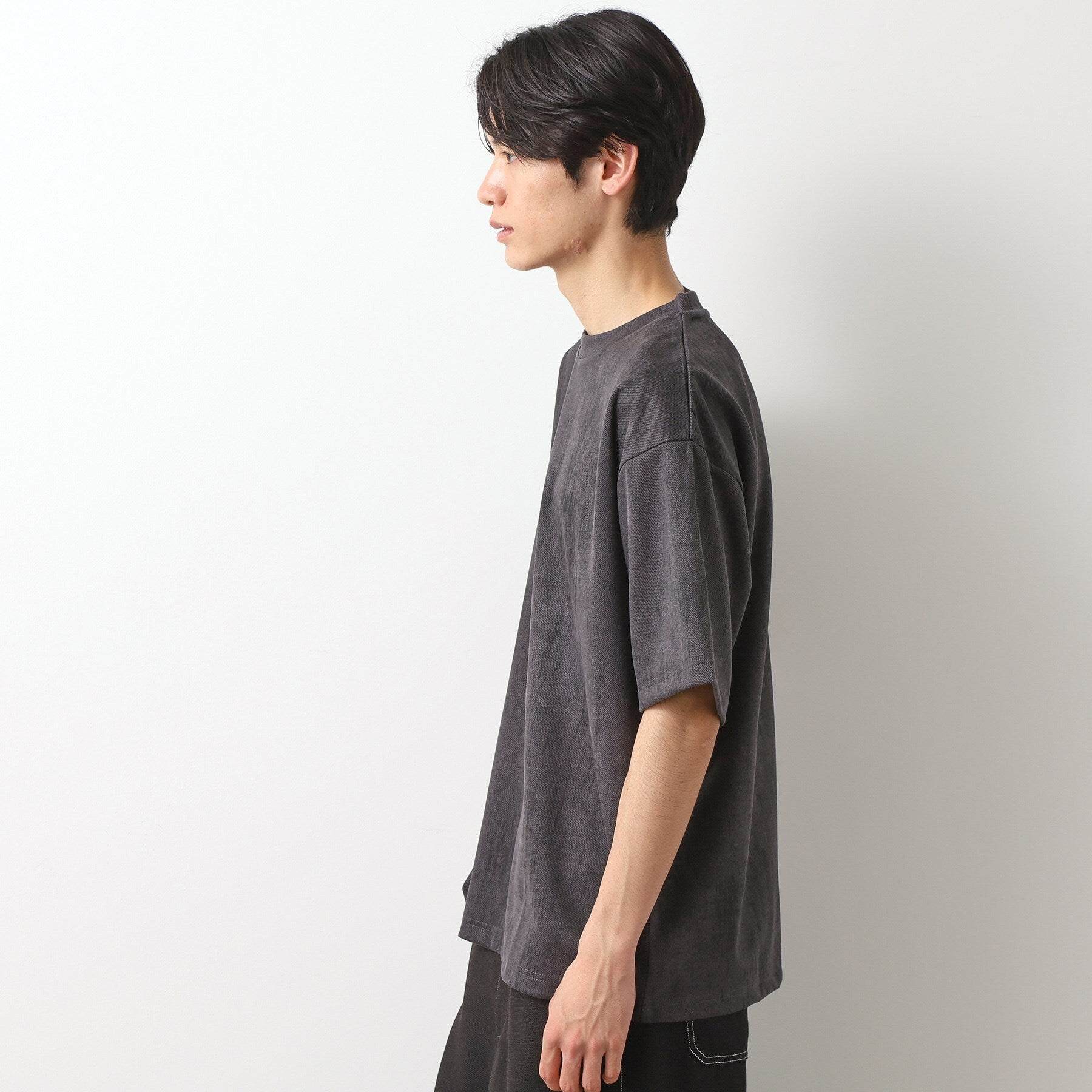 ザ ショップ ティーケー(メンズ) THE SHOP TK(Men) スウェードプリントTシャツ (ミントグリーン(021)) ミントグリーン(021)