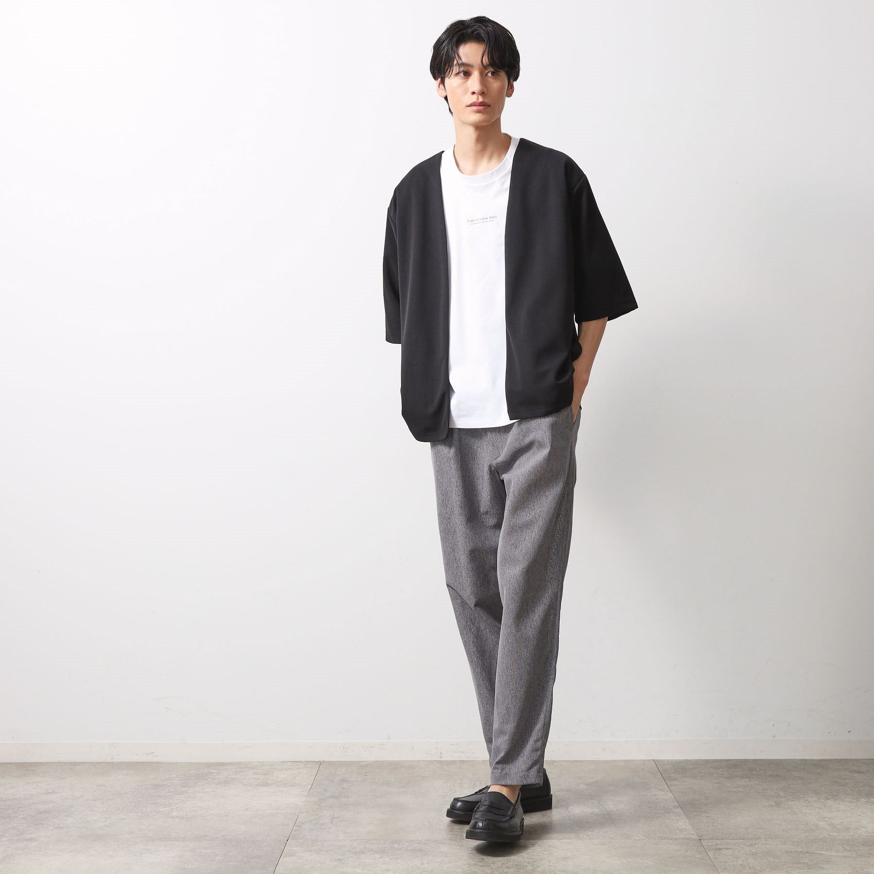 ザ ショップ ティーケー(メンズ) THE SHOP TK(Men) 強撚梨地アンサンブルカーデ (ブルー(091)) ブルー(091)