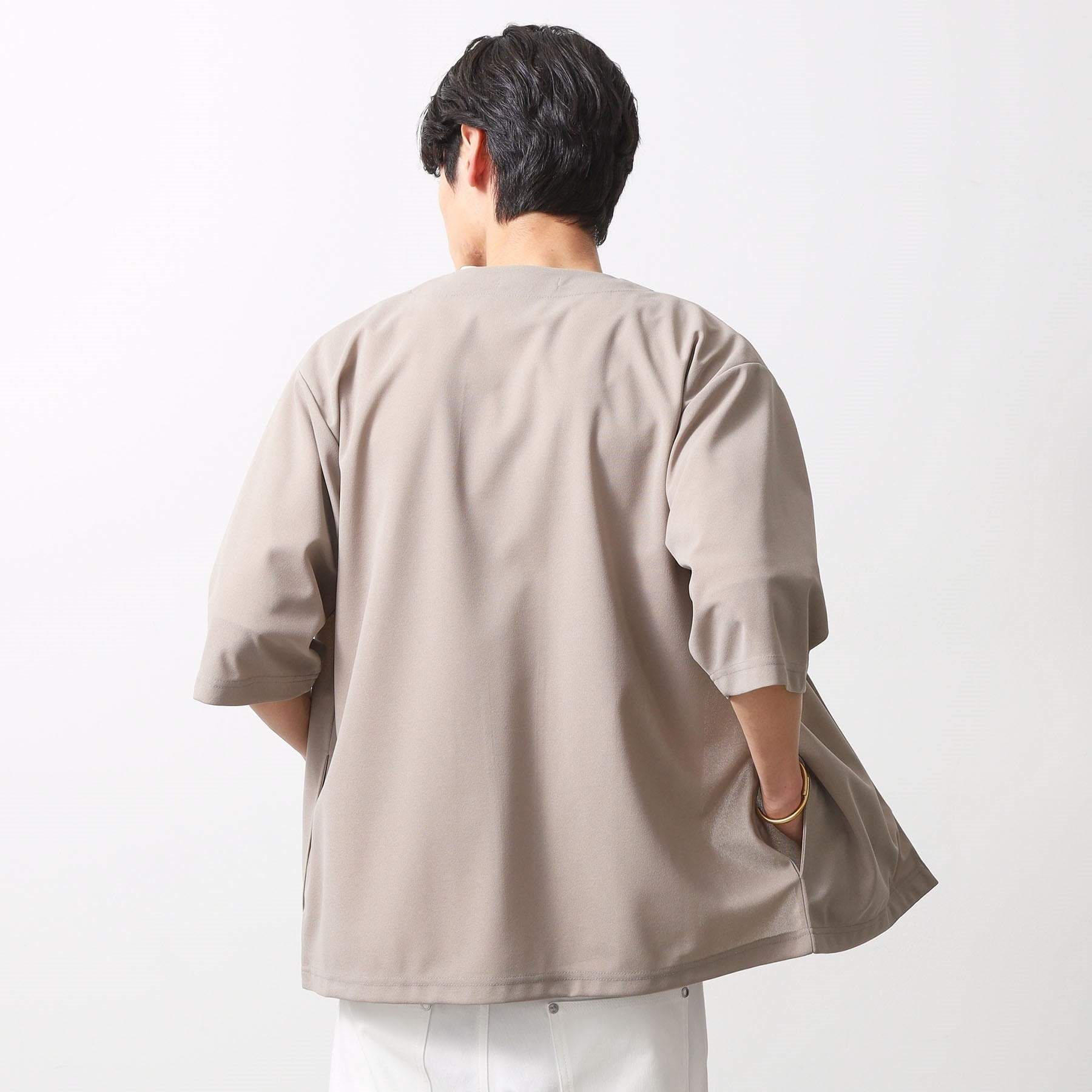 ザ ショップ ティーケー(メンズ) THE SHOP TK(Men) 強撚梨地アンサンブルカーデ (ブルー(091)) ブルー(091)