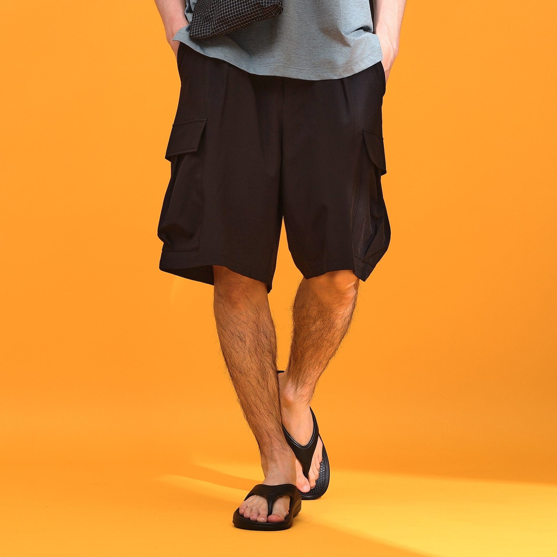 ザ ショップ ティーケー(メンズ) THE SHOP TK(Men) misugiwa水陸両用カーゴショートパンツ 接触冷感/UVカット/吸水速乾 (ブラック(019)) ブラック(019)