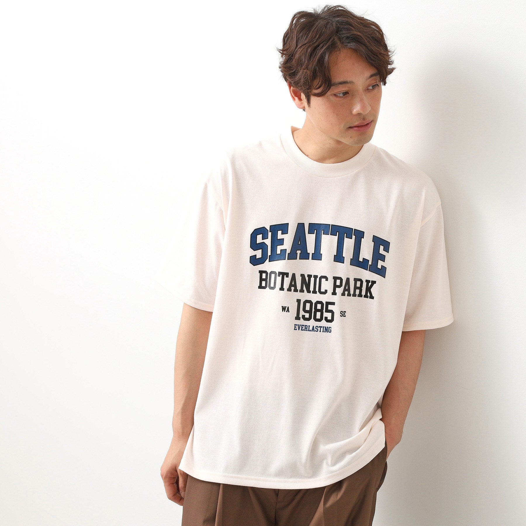 ザ ショップ ティーケー(メンズ) THE SHOP TK(Men) カレッジTシャツ (グレージュ(050)) グレージュ(050)