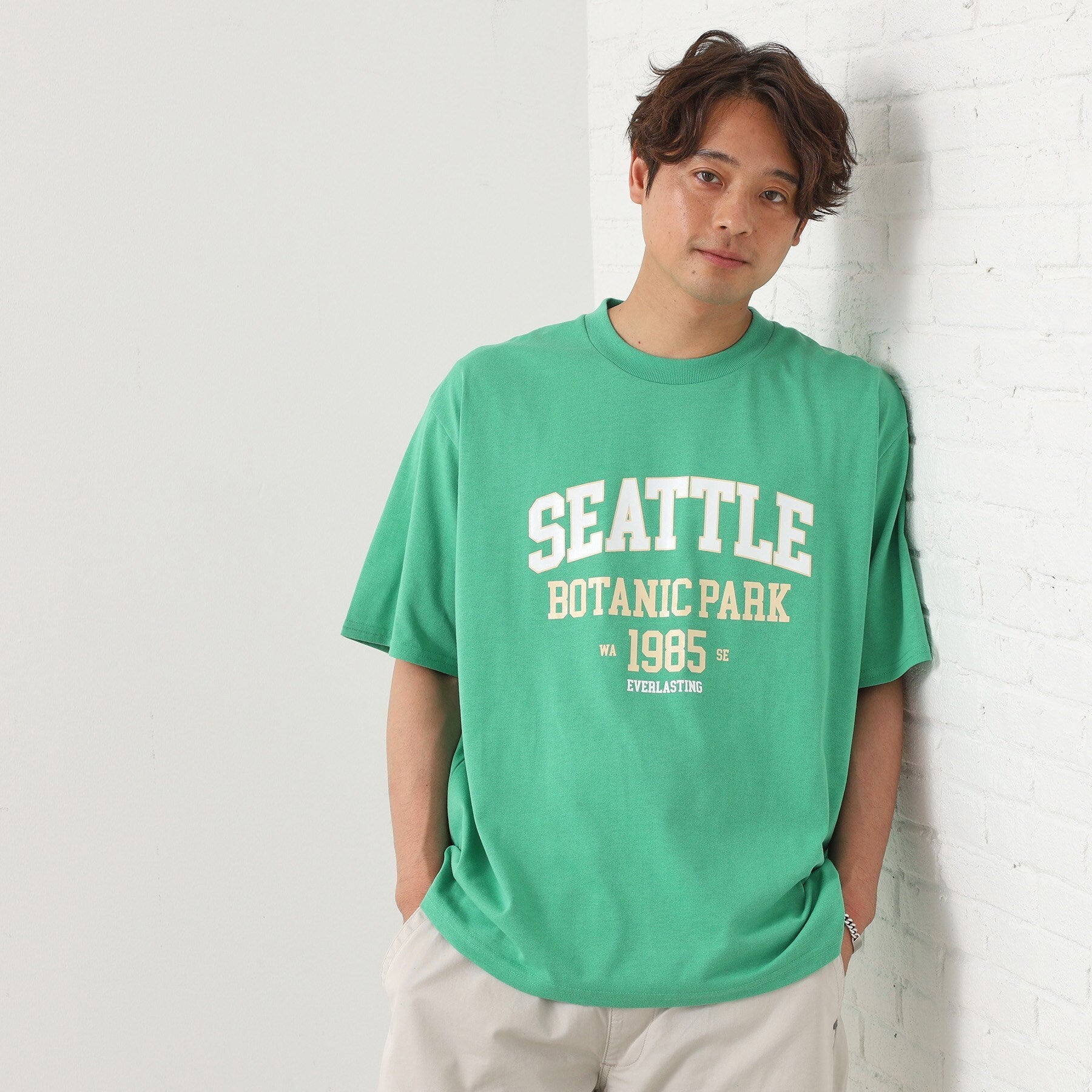 ザ ショップ ティーケー(メンズ) THE SHOP TK(Men) カレッジTシャツ (グレージュ(050)) グレージュ(050)