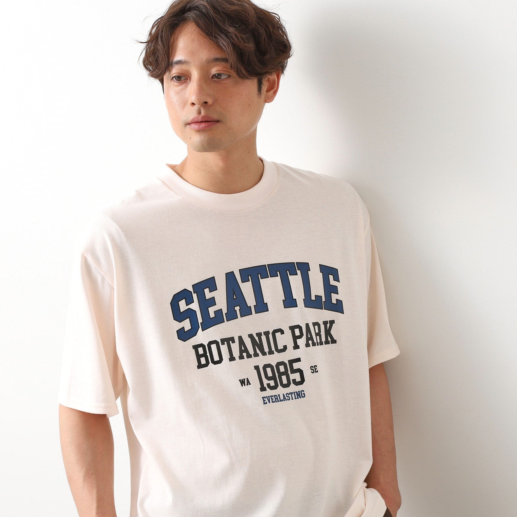 ザ ショップ ティーケー(メンズ) THE SHOP TK(Men) カレッジTシャツ (グレージュ(050)) グレージュ(050)