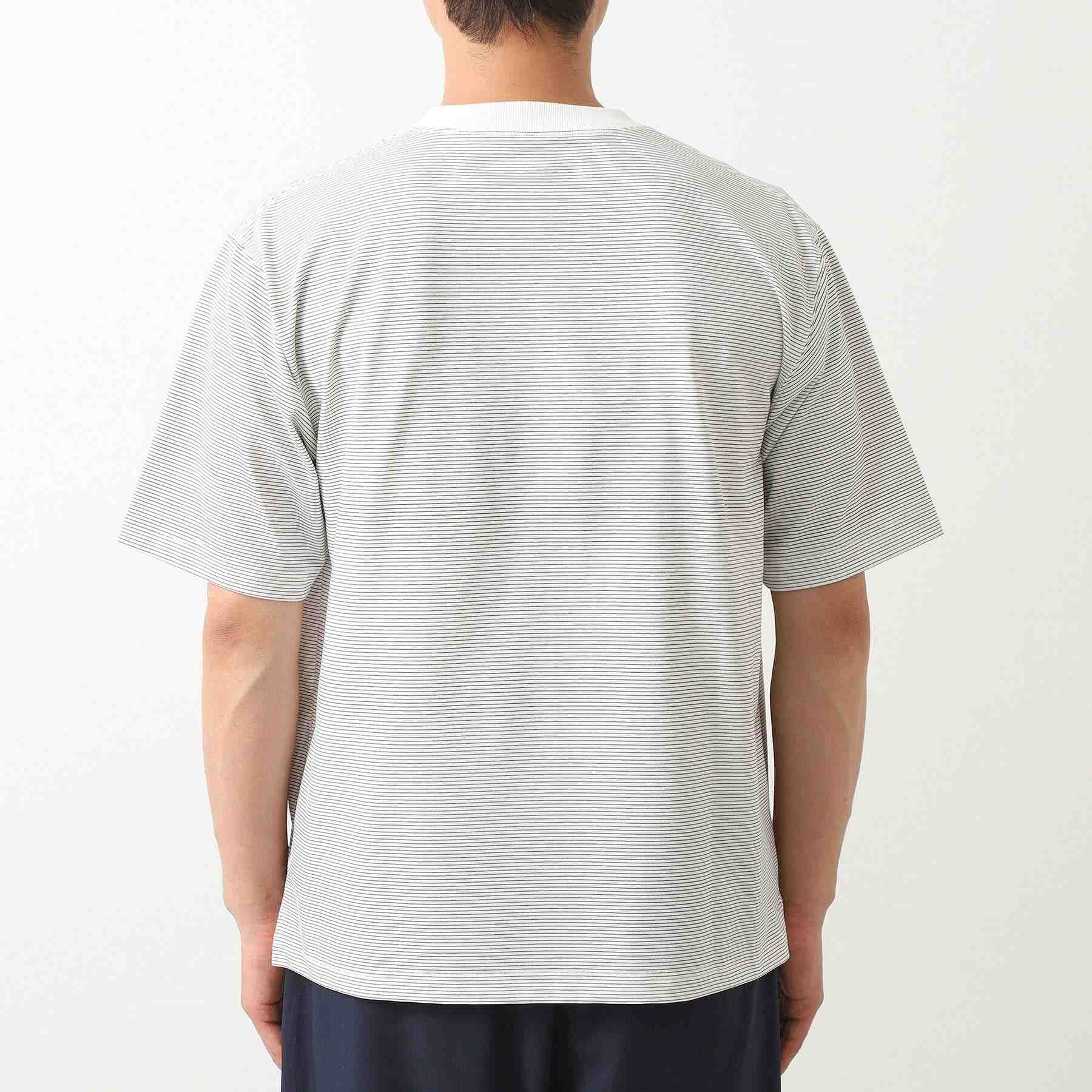 ザ ショップ ティーケー(メンズ) THE SHOP TK(Men) パーフェクテックボーダー半袖Tシャツ 【接触冷感/吸水速乾/UVカット/洗濯機OK】 (オフホワイト(303)) オフホワイト(303)