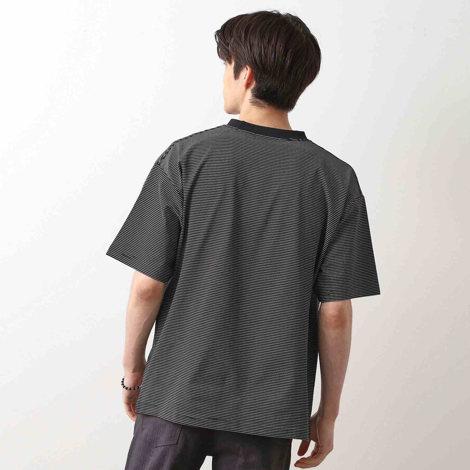 ザ ショップ ティーケー(メンズ) THE SHOP TK(Men) パーフェクテックボーダー半袖Tシャツ 【接触冷感/吸水速乾/UVカット/洗濯機OK】 (オフホワイト(303)) オフホワイト(303)