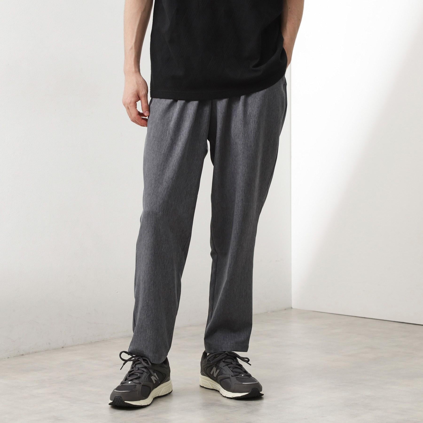 ザ ショップ ティーケー(メンズ) THE SHOP TK(Men) クールファイバーワイドイージーパンツ 【セットアップ可/接触冷感/UVカット/イージーケア/洗濯機OK】 (ネイビー(094)) ネイビー(094)