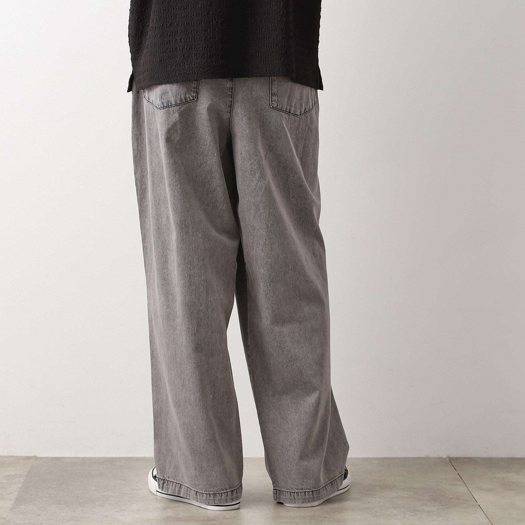 ザ ショップ ティーケー(メンズ) THE SHOP TK(Men) ツータックワイドデニムパンツ (ライトグレー(011)) ライトグレー(011)