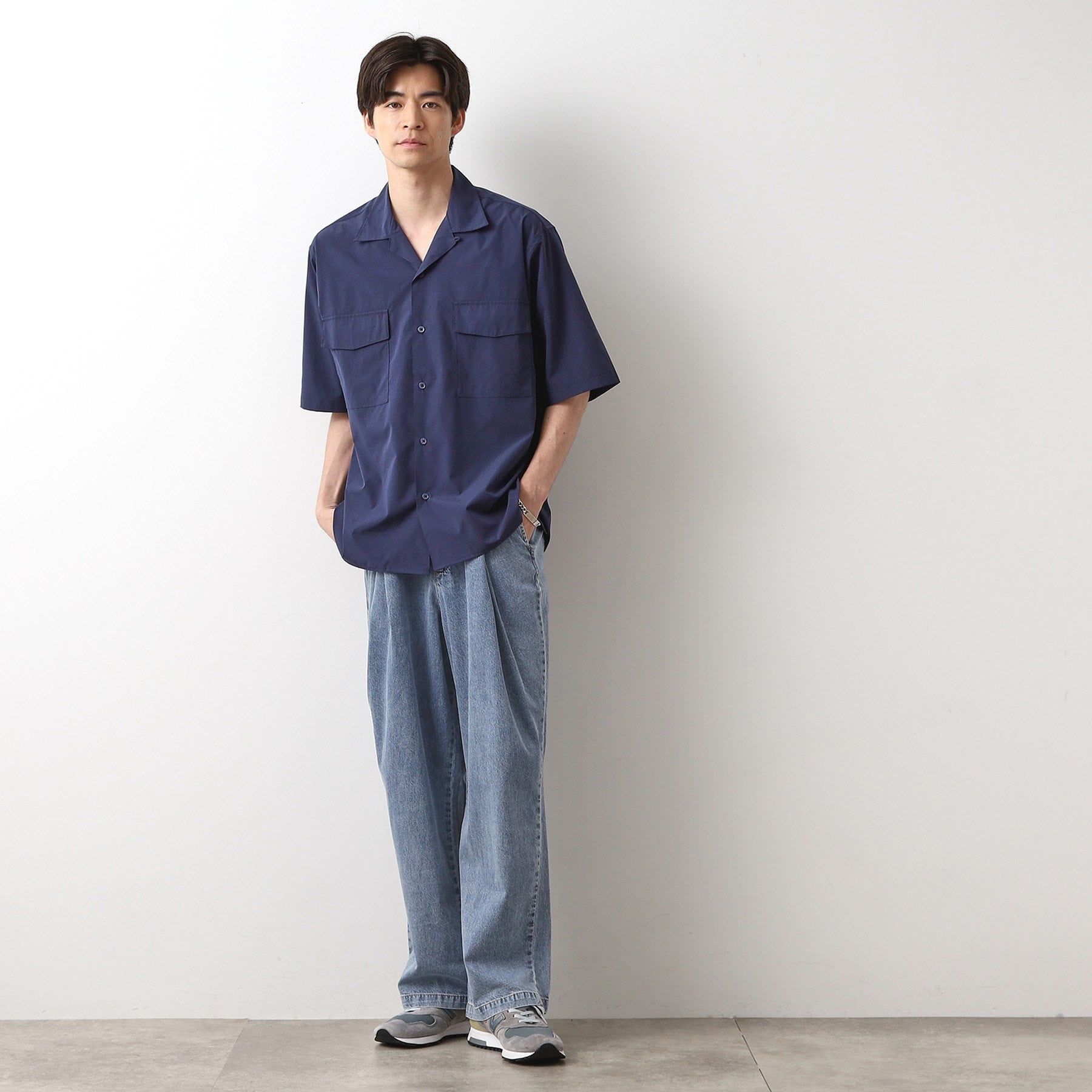 ザ ショップ ティーケー(メンズ) THE SHOP TK(Men) ツータックワイドデニムパンツ (ライトグレー(011)) ライトグレー(011)