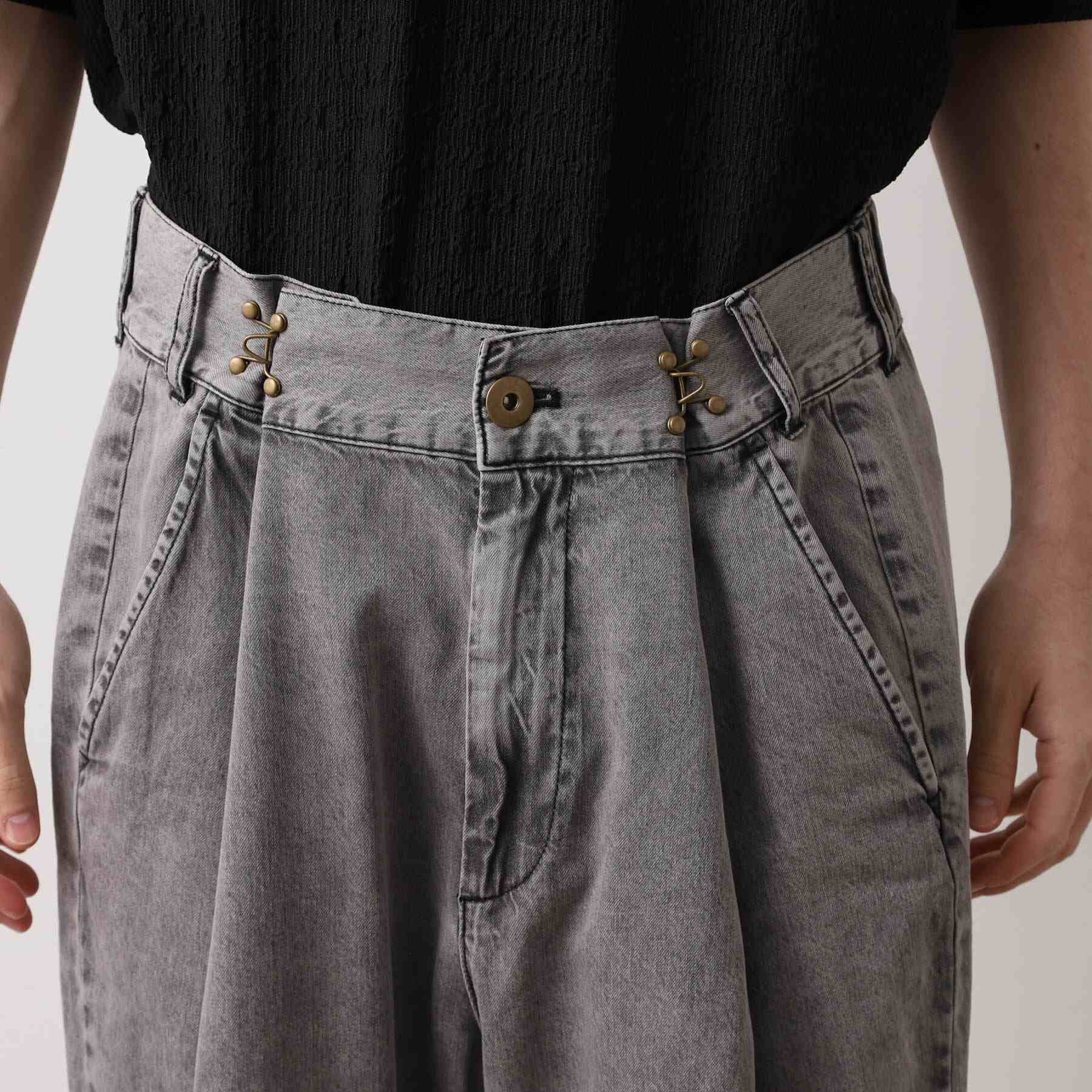 ザ ショップ ティーケー(メンズ) THE SHOP TK(Men) ツータックワイドデニムパンツ (ライトグレー(011)) ライトグレー(011)