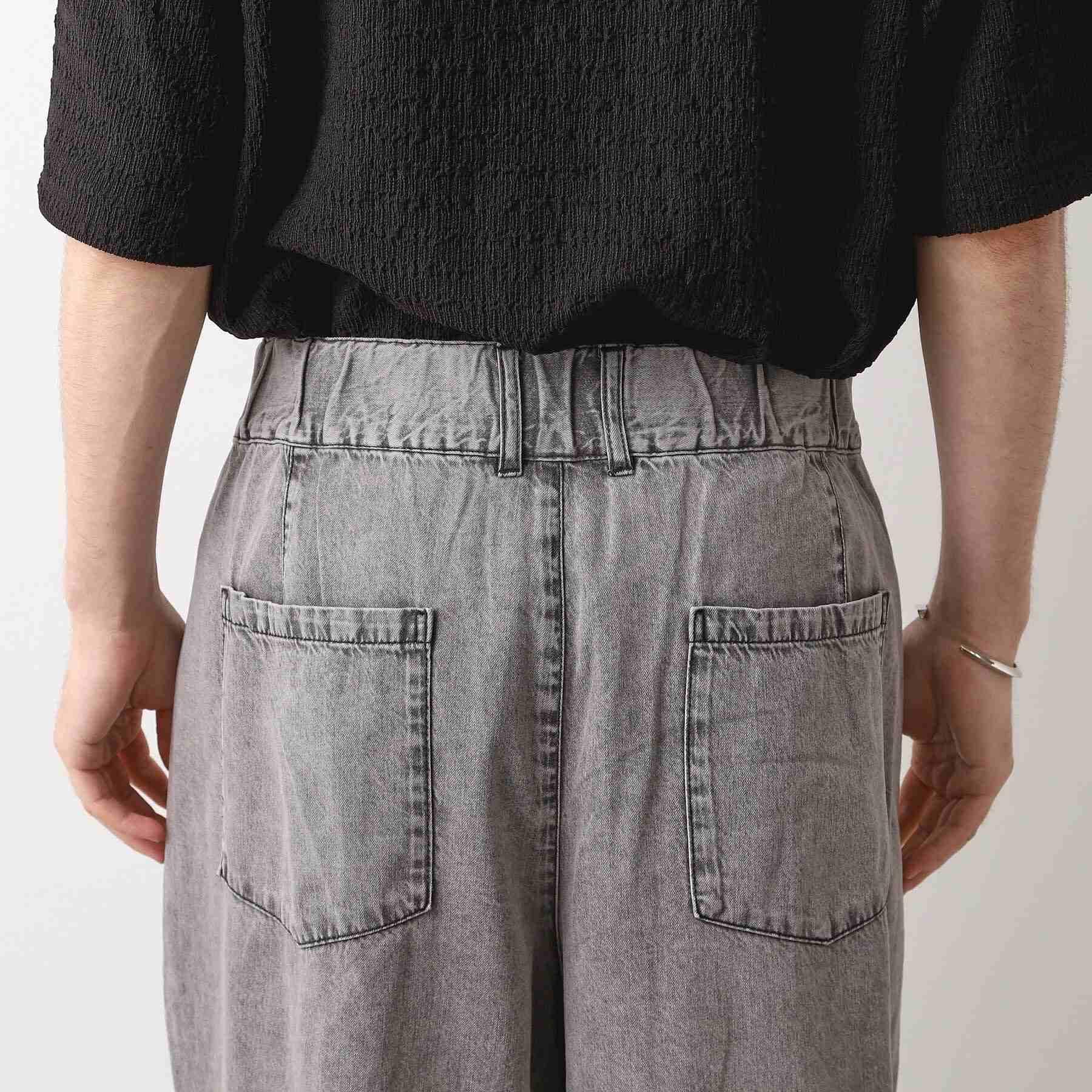 ザ ショップ ティーケー(メンズ) THE SHOP TK(Men) ツータックワイドデニムパンツ (ライトグレー(011)) ライトグレー(011)