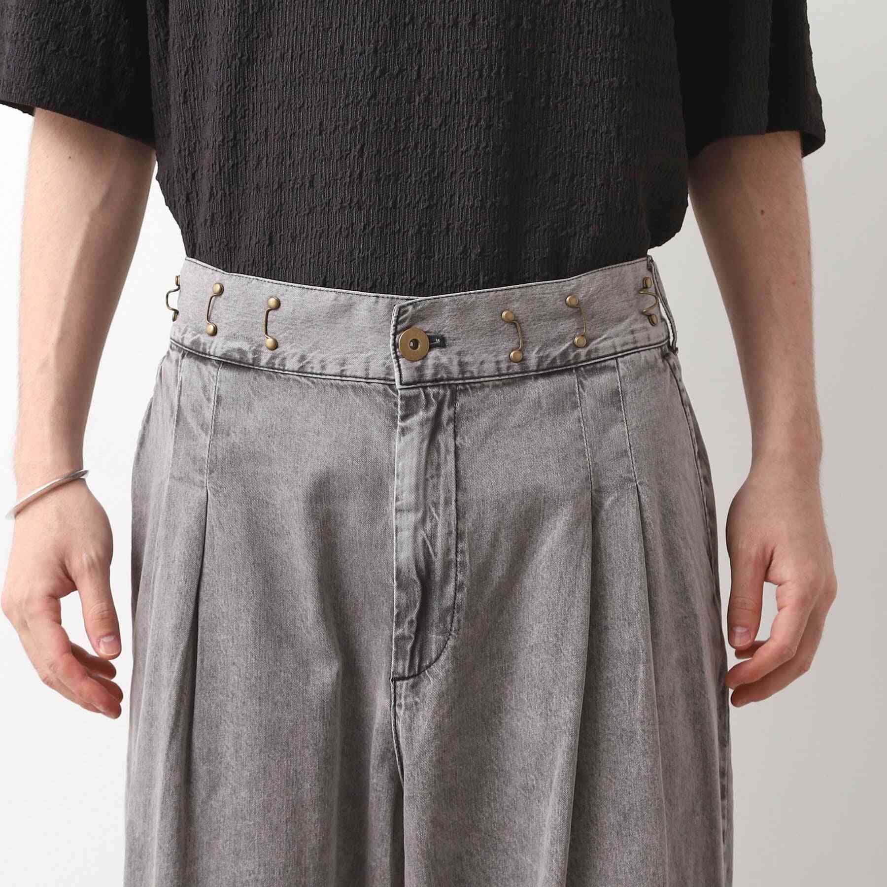 ザ ショップ ティーケー(メンズ) THE SHOP TK(Men) ツータックワイドデニムパンツ (ライトグレー(011)) ライトグレー(011)