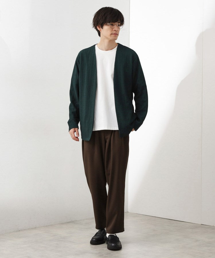 ザ ショップ ティーケー(メンズ) THE SHOP TK(Men) ジャカードアンサンブルカーディガン【半袖Tシャツ+カーディガン セットアイテム】 (ライトグレー(011)) ライトグレー(011)