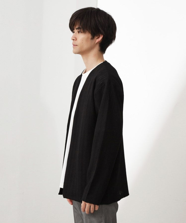 ザ ショップ ティーケー(メンズ) THE SHOP TK(Men) ジャカードアンサンブルカーディガン【半袖Tシャツ+カーディガン セットアイテム】 (ライトグレー(011)) ライトグレー(011)