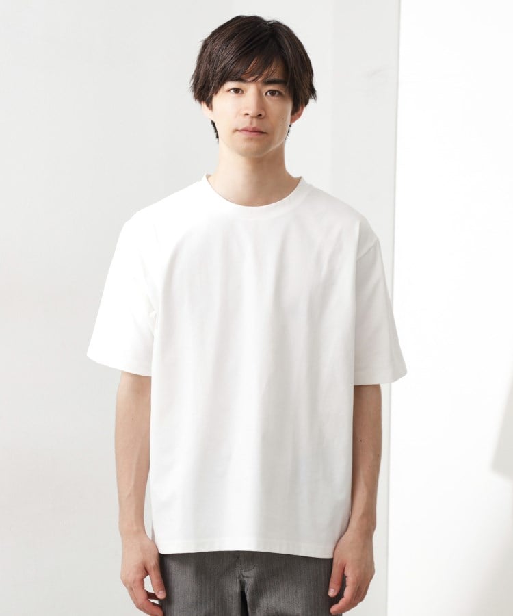 ザ ショップ ティーケー(メンズ) THE SHOP TK(Men) ジャカードアンサンブルカーディガン【半袖Tシャツ+カーディガン セットアイテム】 (ライトグレー(011)) ライトグレー(011)