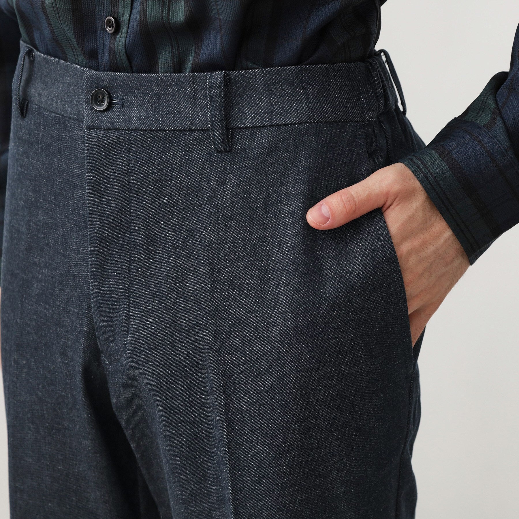 ザ ショップ ティーケー(メンズ) THE SHOP TK(Men) エバーデニムスラックス【セットアップ可】 (ネイビー(094)) ネイビー(094)