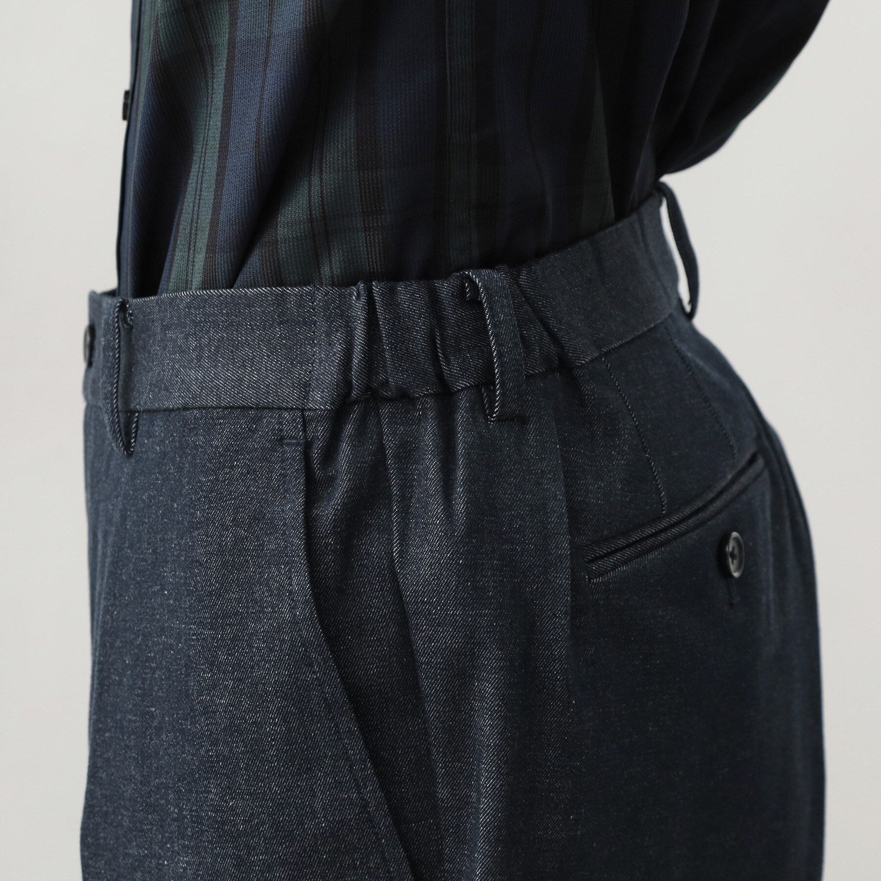 ザ ショップ ティーケー(メンズ) THE SHOP TK(Men) エバーデニムスラックス【セットアップ可】 (ネイビー(094)) ネイビー(094)