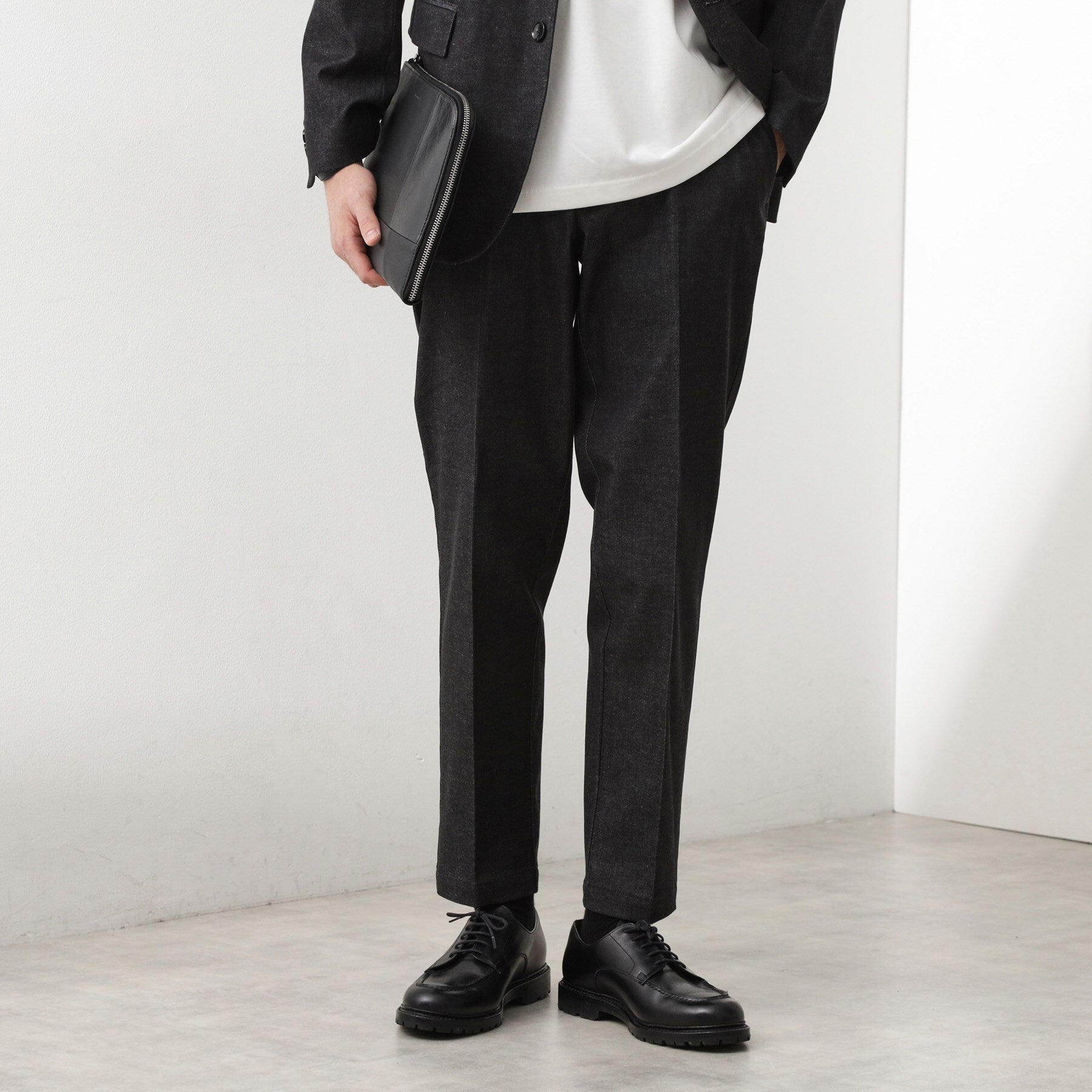 ザ ショップ ティーケー(メンズ) THE SHOP TK(Men) エバーデニムスラックス【セットアップ可】 (ブラック(019)) ブラック(019)