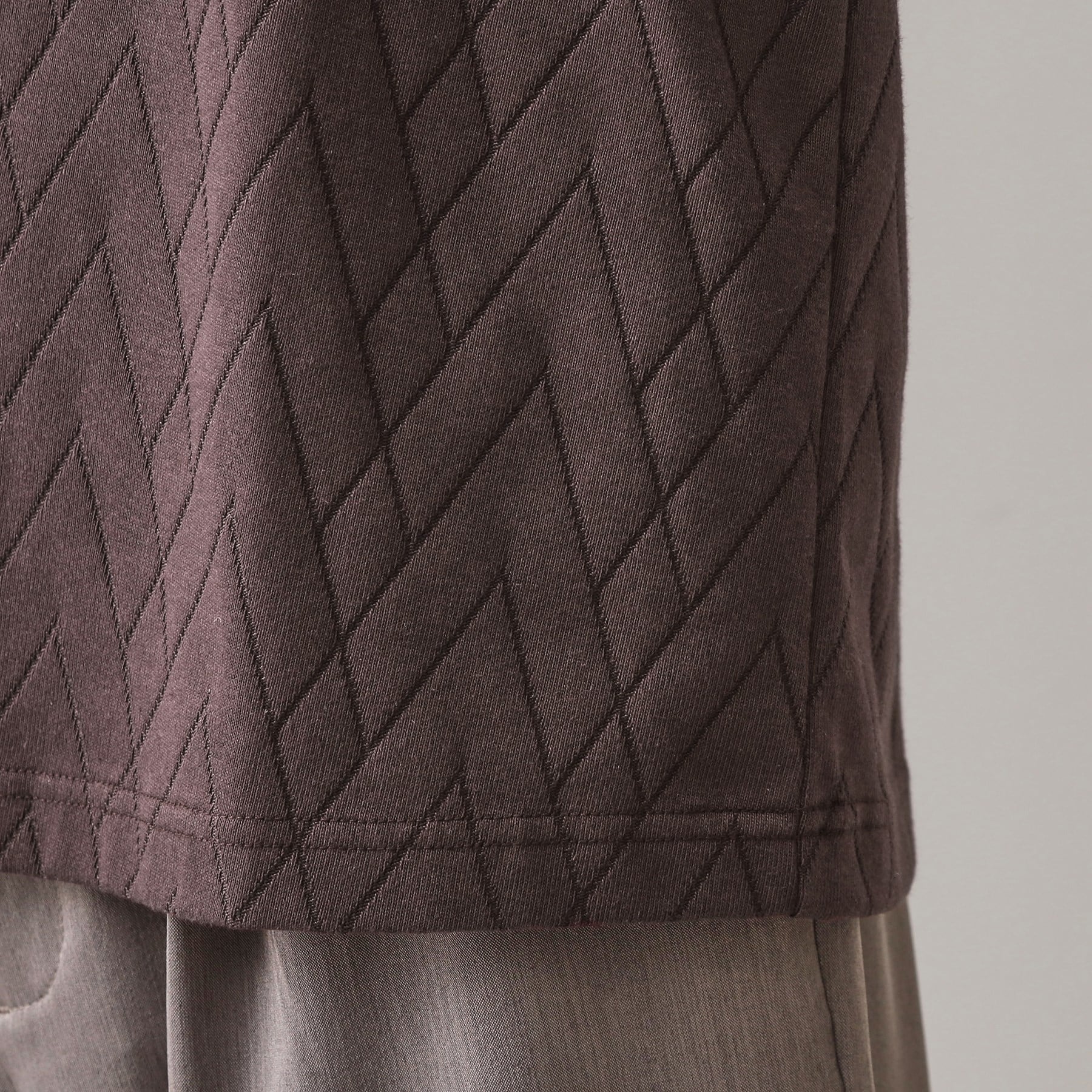 ザ ショップ ティーケー(メンズ) THE SHOP TK(Men) リサイクルリンクスジオメトリック長袖Tシャツ (ブラウン(044)) ブラウン(044)