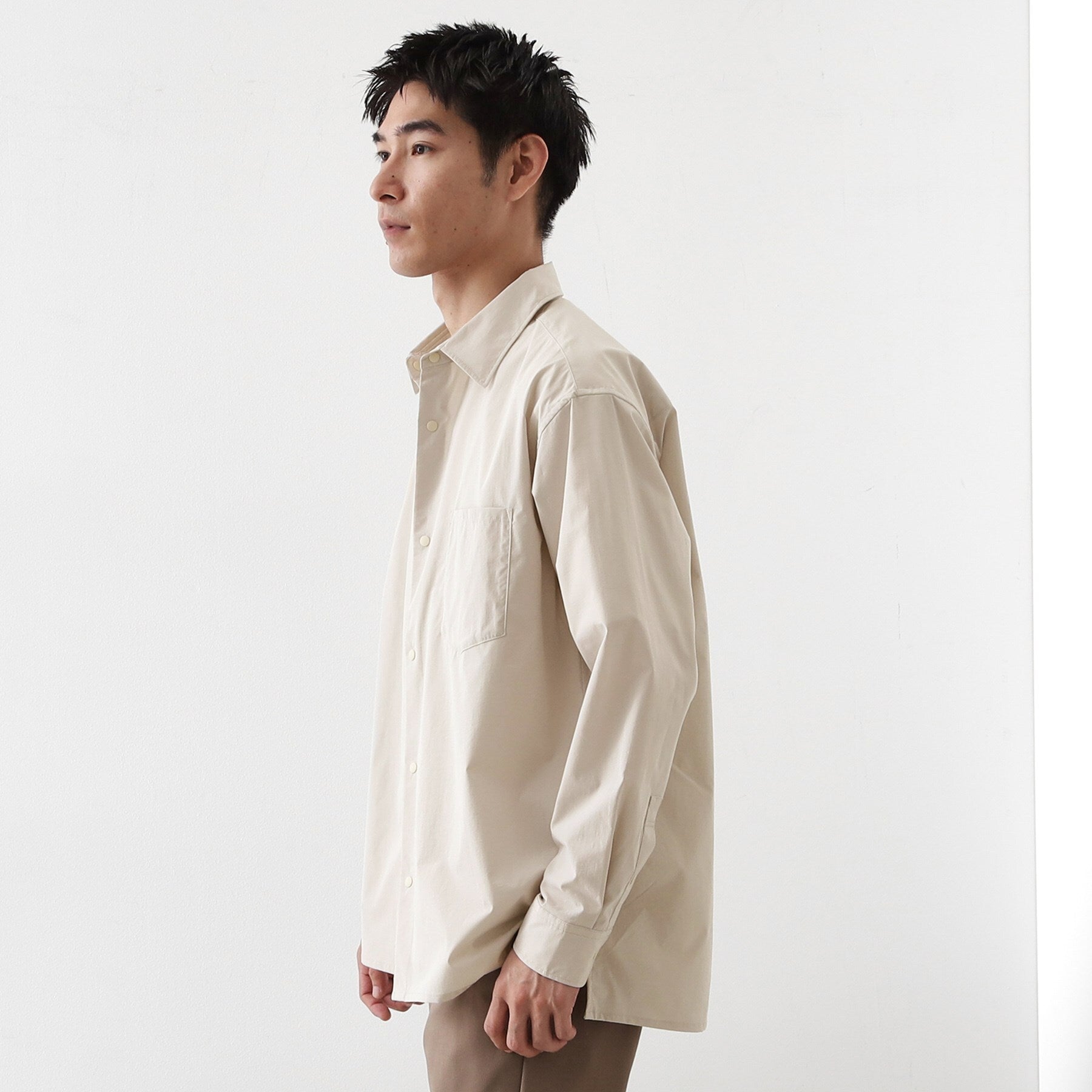 ザ ショップ ティーケー(メンズ) THE SHOP TK(Men) CAVEブロード長袖シャツ (サックスブルー(090)) サックスブルー(090)