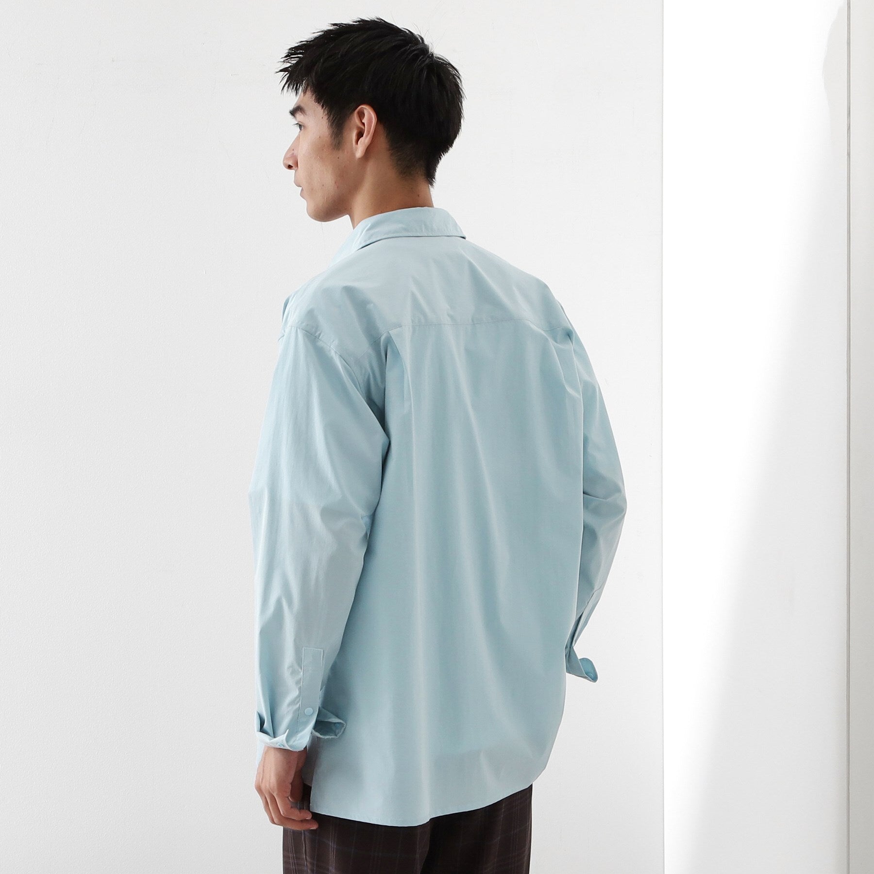 ザ ショップ ティーケー(メンズ) THE SHOP TK(Men) CAVEブロード長袖シャツ (サックスブルー(090)) サックスブルー(090)