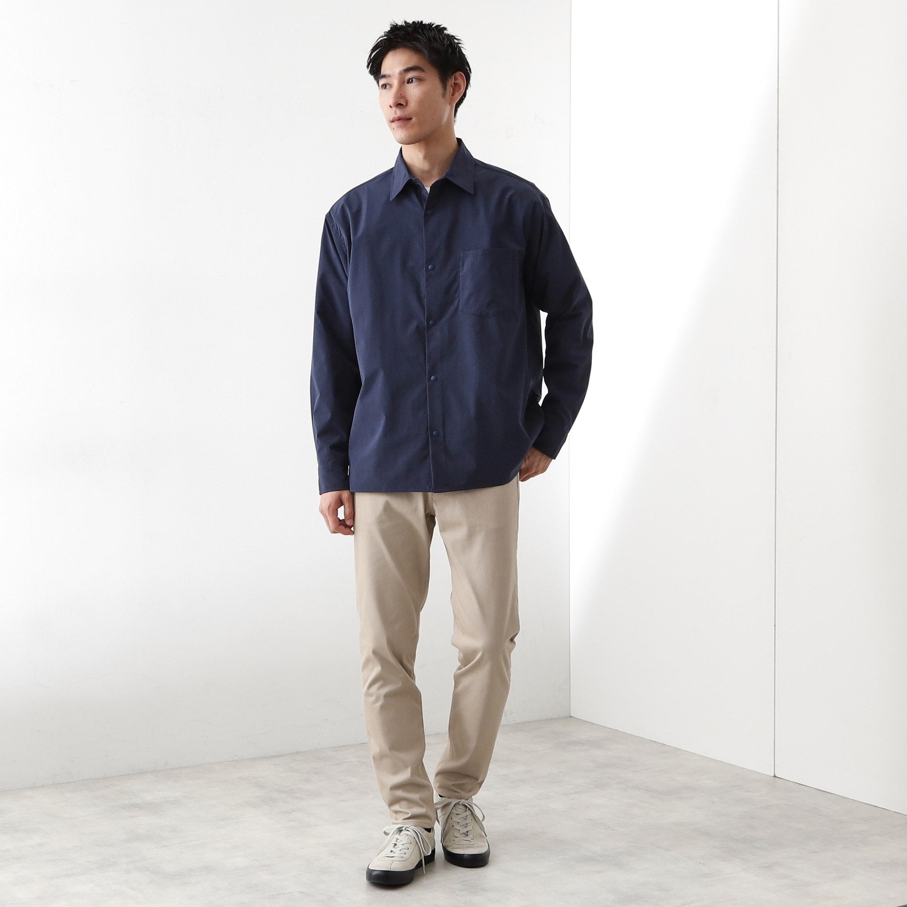 ザ ショップ ティーケー(メンズ) THE SHOP TK(Men) CAVEブロード長袖シャツ (サックスブルー(090)) サックスブルー(090)