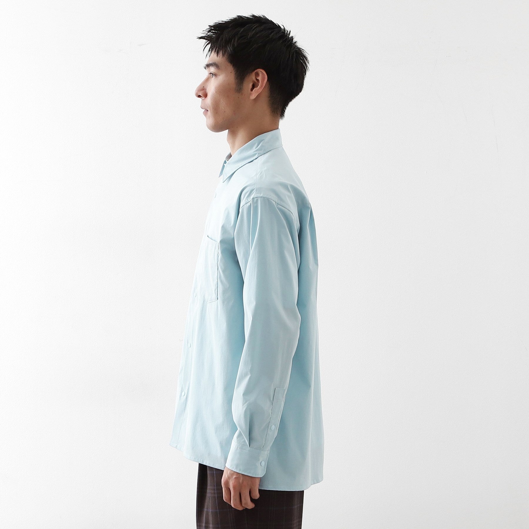 ザ ショップ ティーケー(メンズ) THE SHOP TK(Men) CAVEブロード長袖シャツ (サックスブルー(090)) サックスブルー(090)