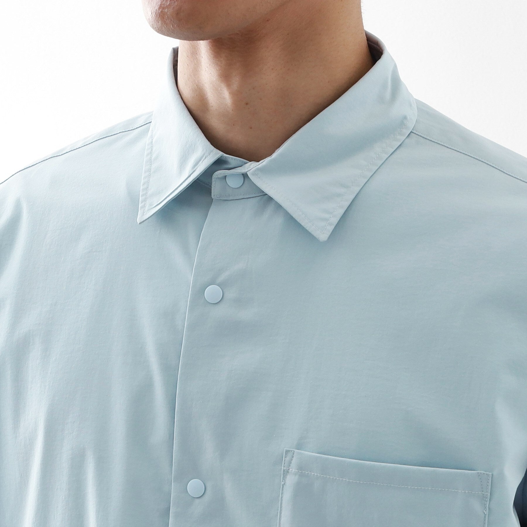 ザ ショップ ティーケー(メンズ) THE SHOP TK(Men) CAVEブロード長袖シャツ (サックスブルー(090)) サックスブルー(090)