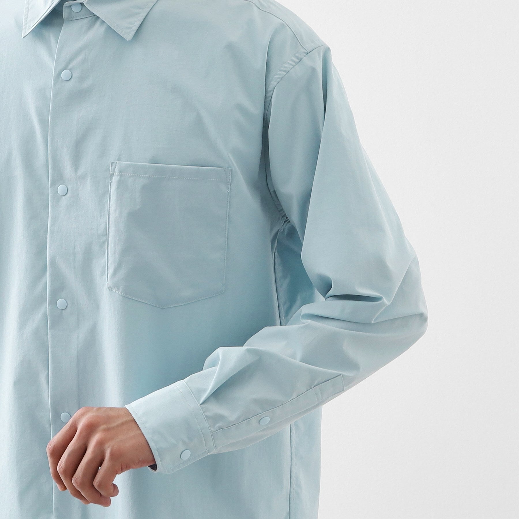 ザ ショップ ティーケー(メンズ) THE SHOP TK(Men) CAVEブロード長袖シャツ (サックスブルー(090)) サックスブルー(090)