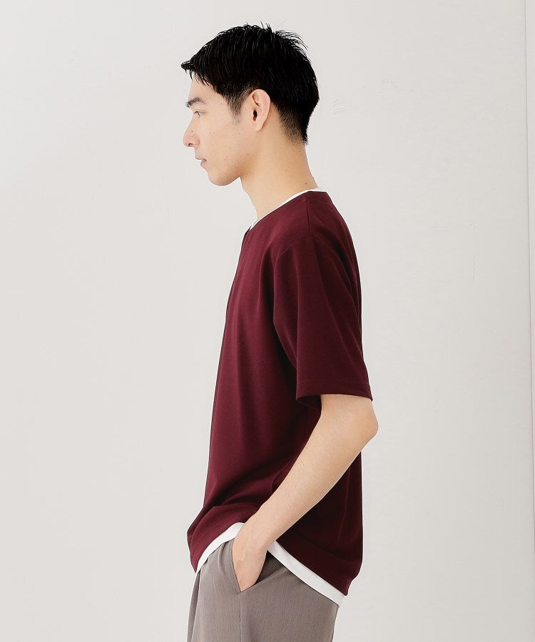 ザ ショップ ティーケー(メンズ) THE SHOP TK(Men) ツイルキーネックプルオーバー S/S (グレージュ(050)) グレージュ(050)