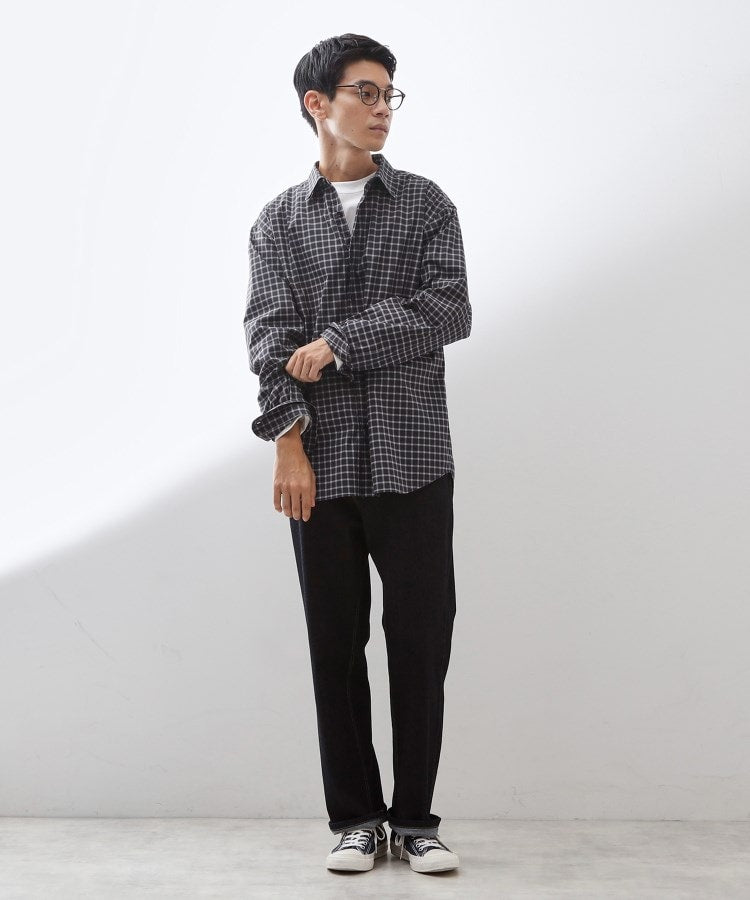 ザ ショップ ティーケー(メンズ) THE SHOP TK(Men) チェック&ストライプアソート長袖シャツ【洗濯機OK】 (ブラウン(344)) ブラウン(344)