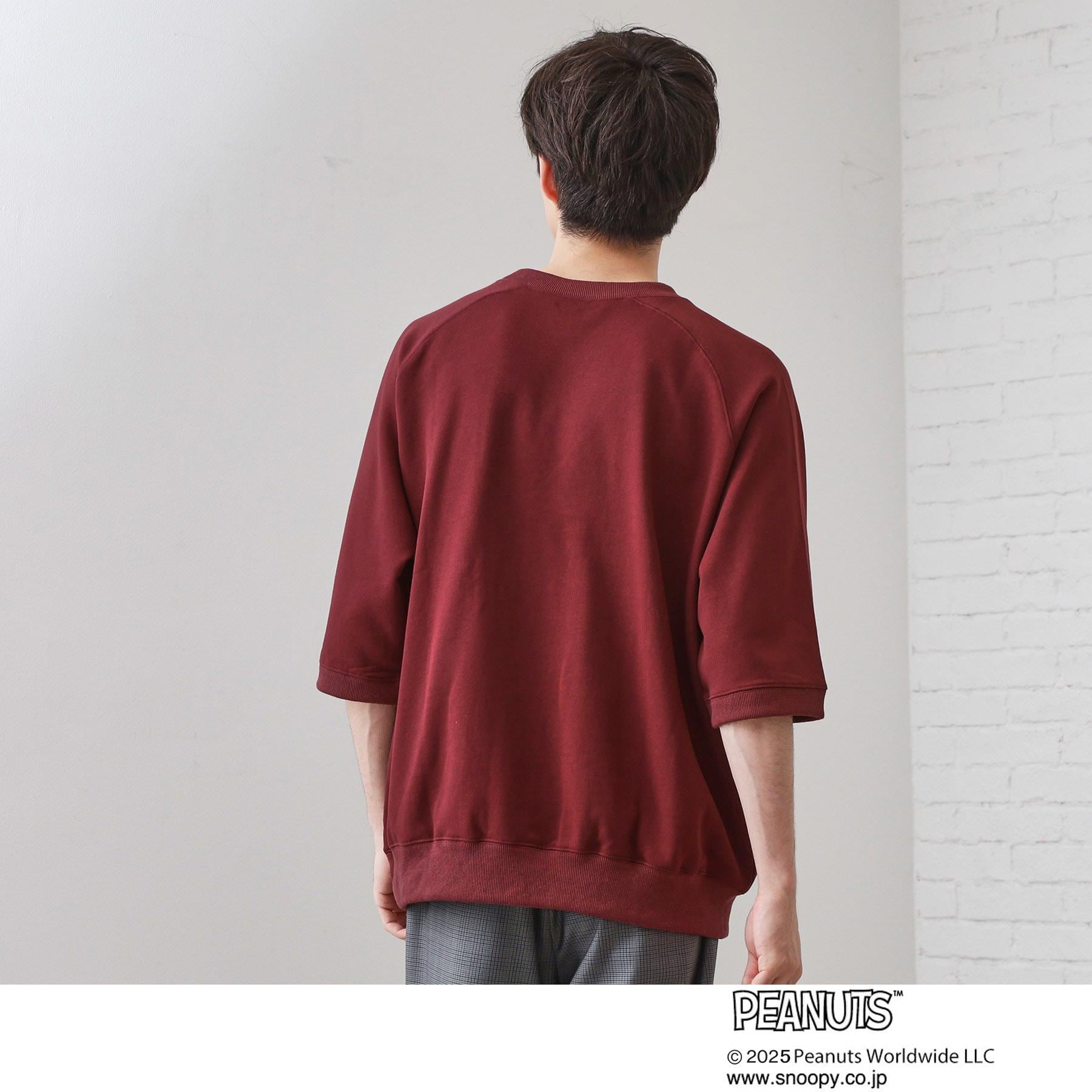 ザ ショップ ティーケー(メンズ) THE SHOP TK(Men) Peanuts スヌーピー 5分袖裏毛 (グレー(012)) グレー(012)